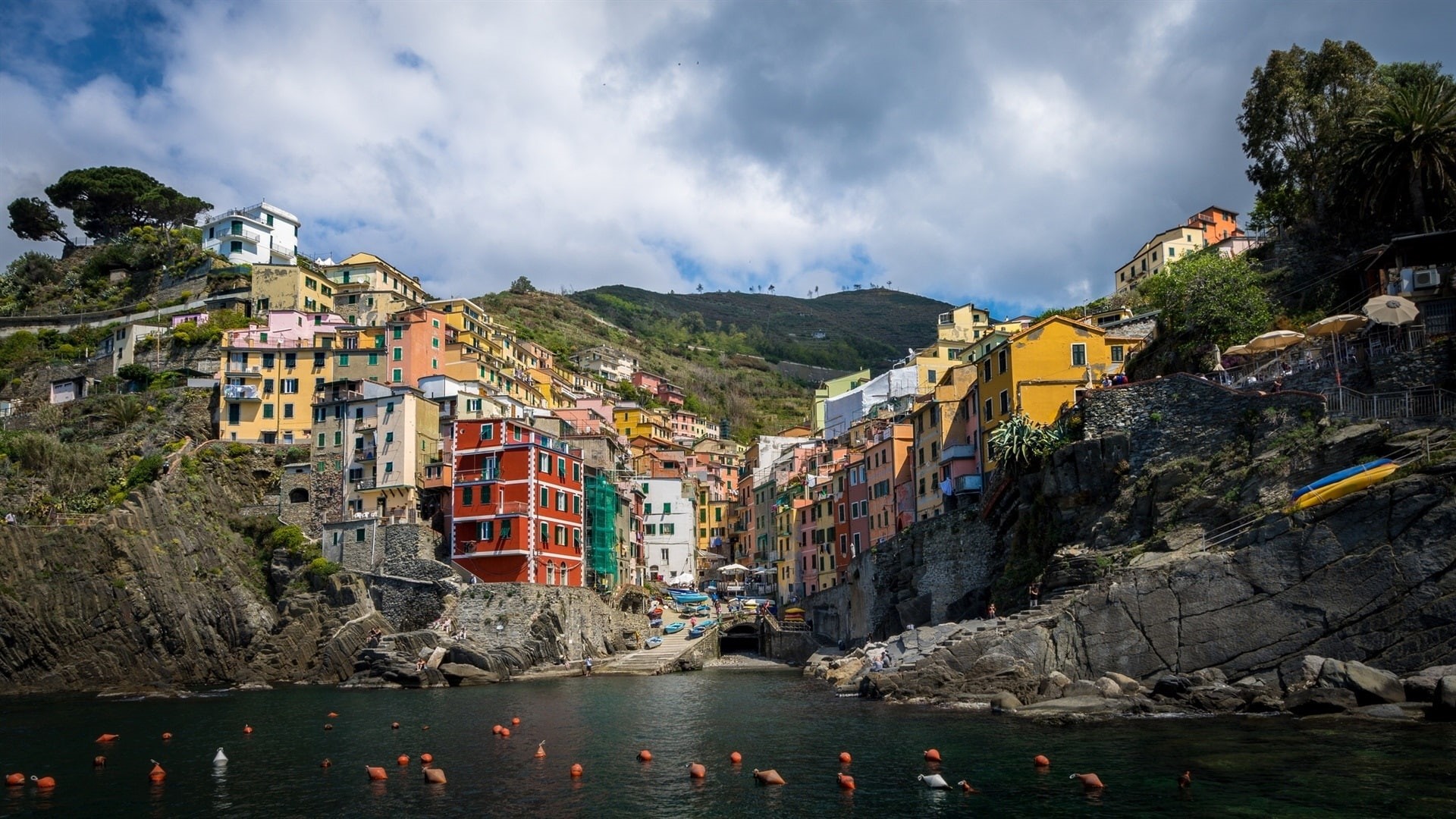 1080P, Riomaggiore, Liguria, Sea, Buildings, Cinque, Houses, Coast, Italy, Terre, HD Wallpaper
