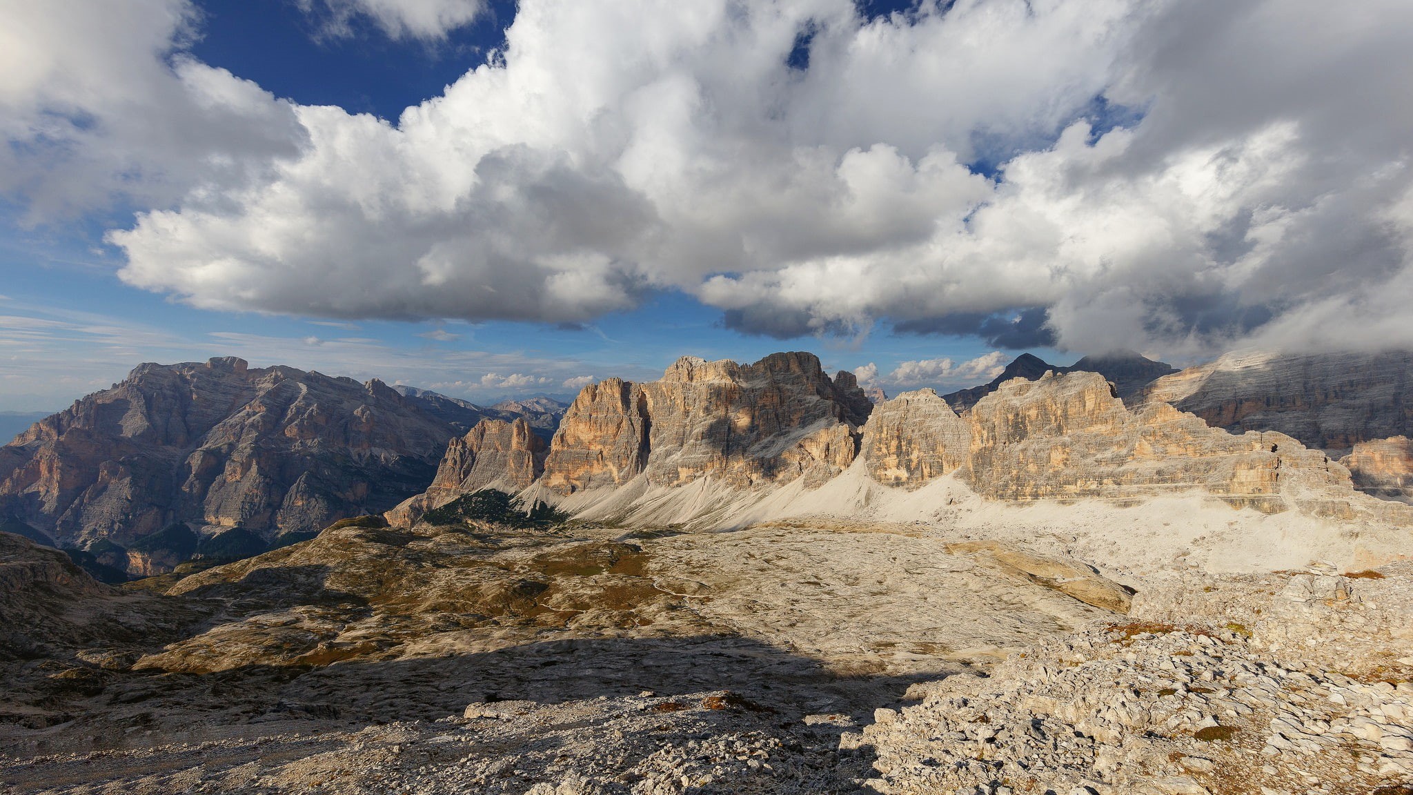 The Dolomites, Dolomiti, clouds, the sky, 1080P, mountains, Italy, HD Wallpaper