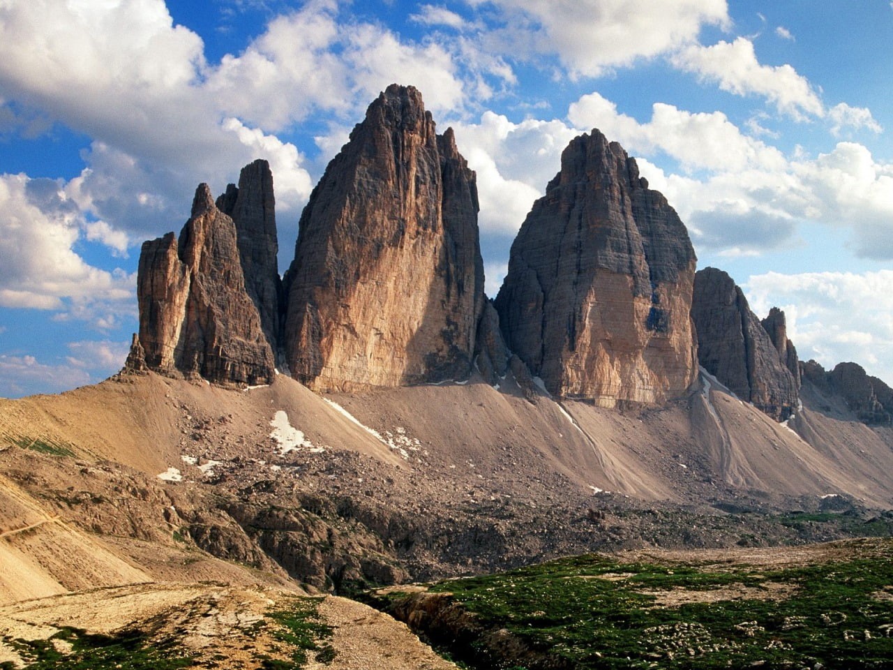 tre, art, hd, lavaredo, 720P, mountains, nature, sky, di, cime, mount, HD Wallpaper