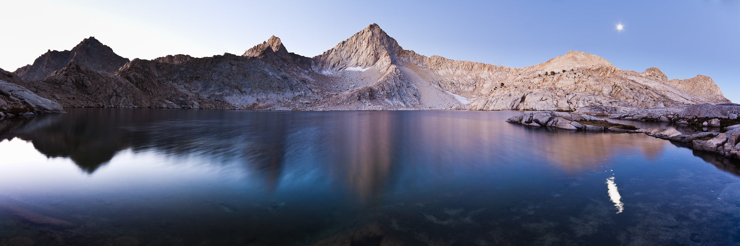 light, front, 2K, sierra  mountain, landscape photography, nature, mountain  lake, snow, photography, body of water, mountain Peak, reflection, lake, granite, HD Wallpaper