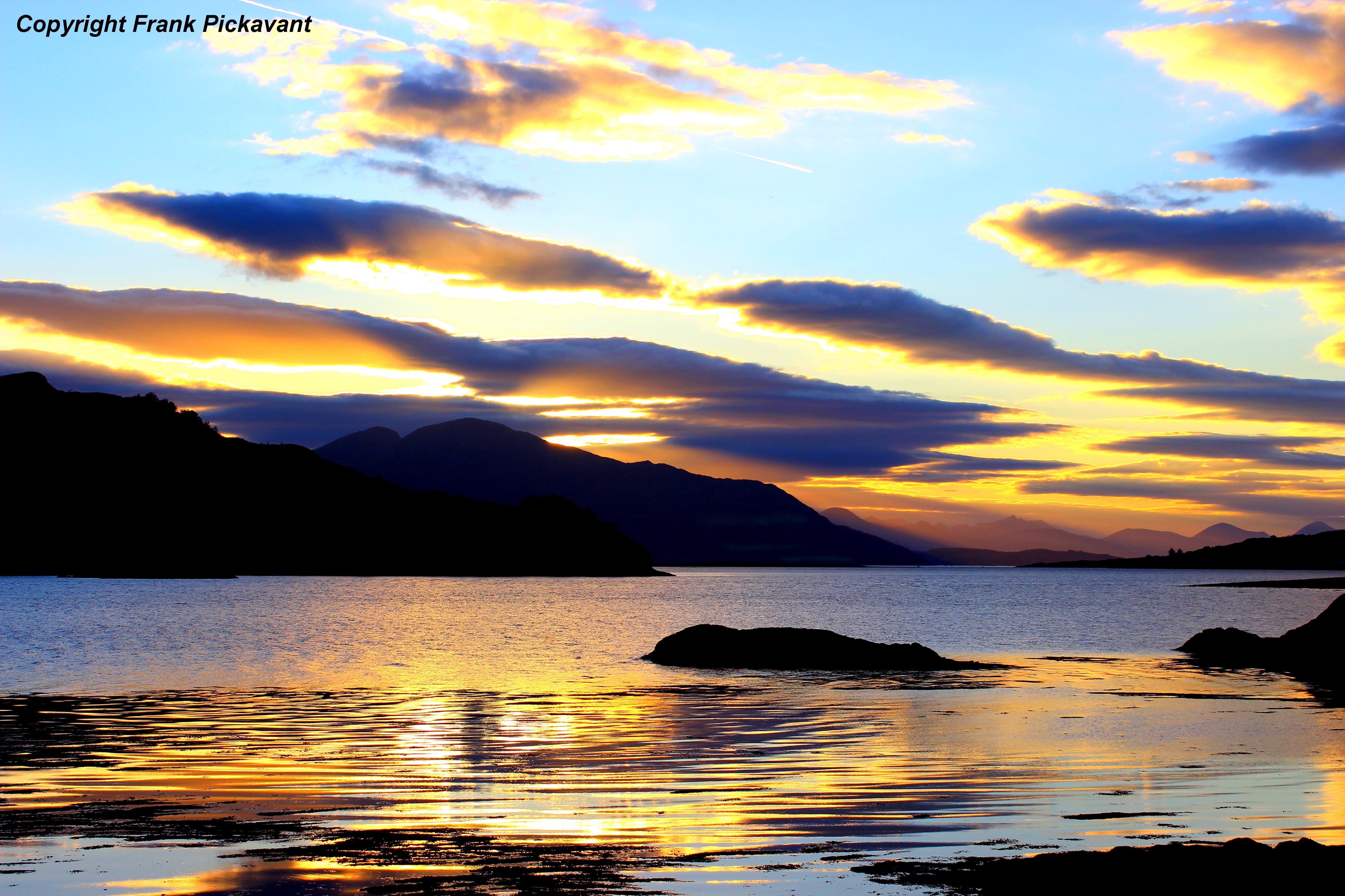 scenic, daylight, view, landscape, near, national scenic area, mountain, northwest highlands, Inverness-Shire, golden  hills, beach, body of water, evening, HD Wallpaper