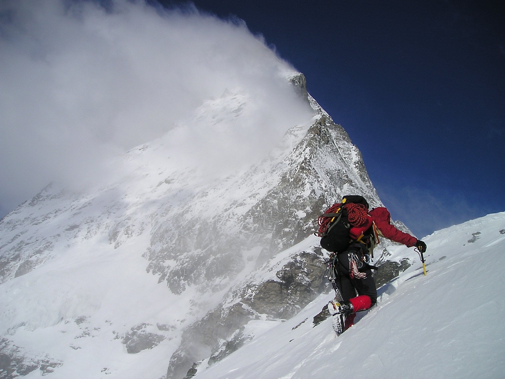 people, sky, extreme Sports, cold, adventure, alpinism, forward, warm clothing, outdoors, sport, wind, bergsport, nature, men, snow banner, everest, winter, HD Wallpaper
