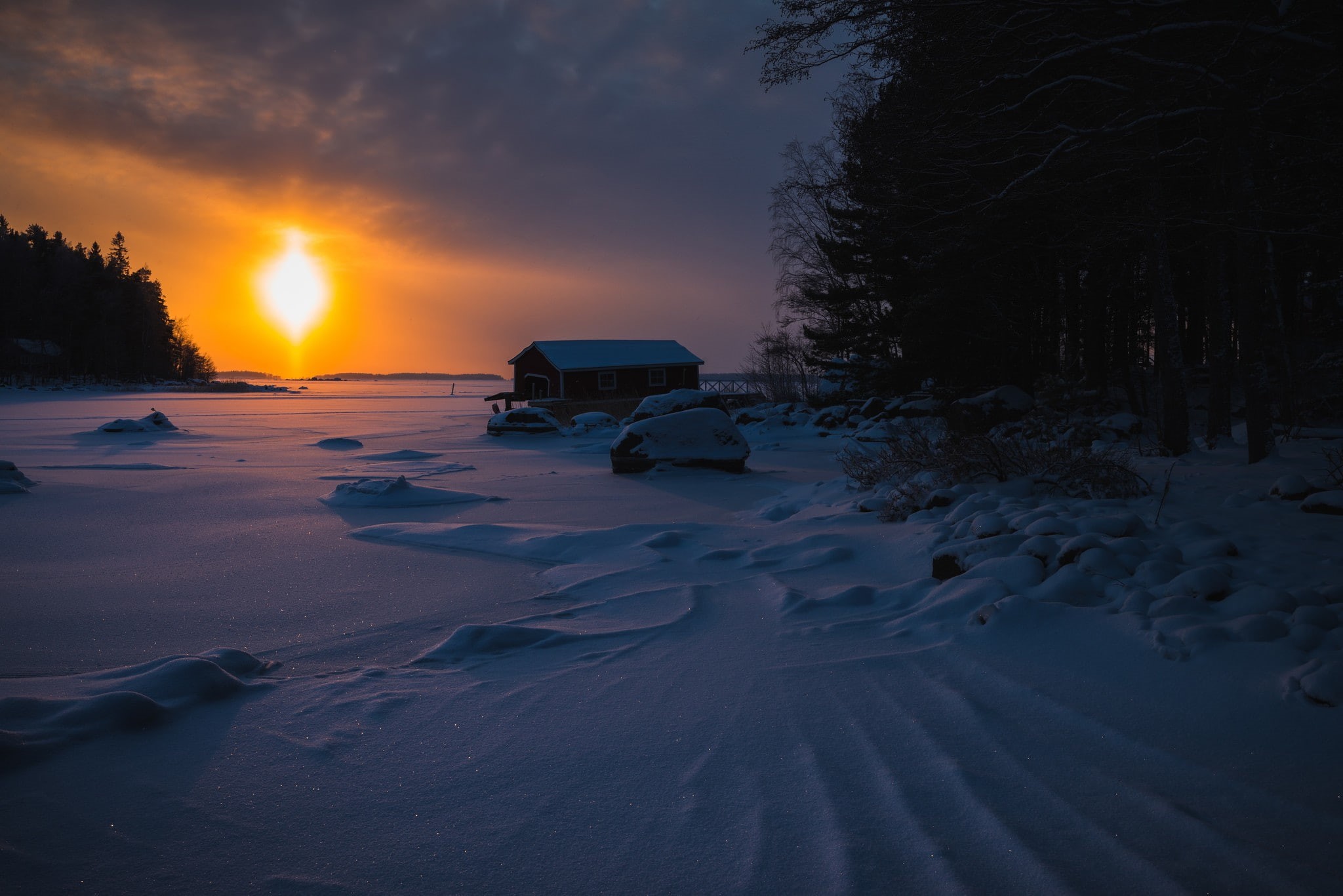 snowcapped mountain, Sun, cloud - sky, scenics - nature, ice, beauty in nature, winter, snow, tranquility, no people, field, tranquil scene, plant, covering, HD Wallpaper