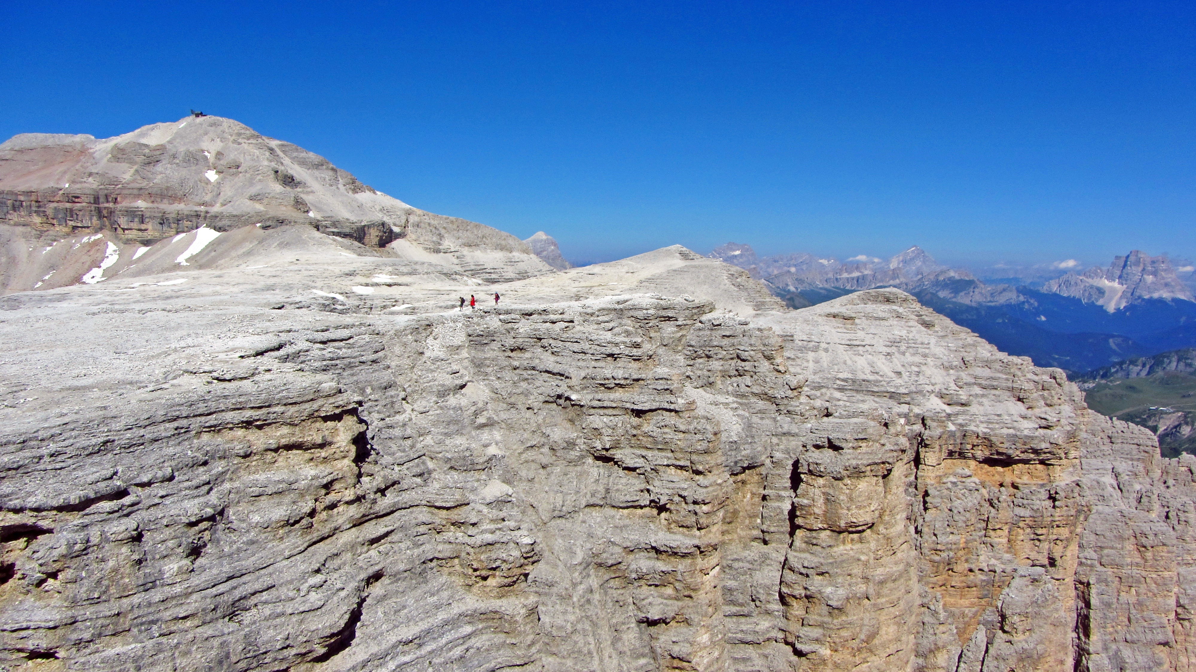 travel, environment, solid, activity, sass pordoi, rock, 4K, outdoors, mountain peak, leisure activity, mountaineer, high mountain, italy, outdoor, alps, HD Wallpaper