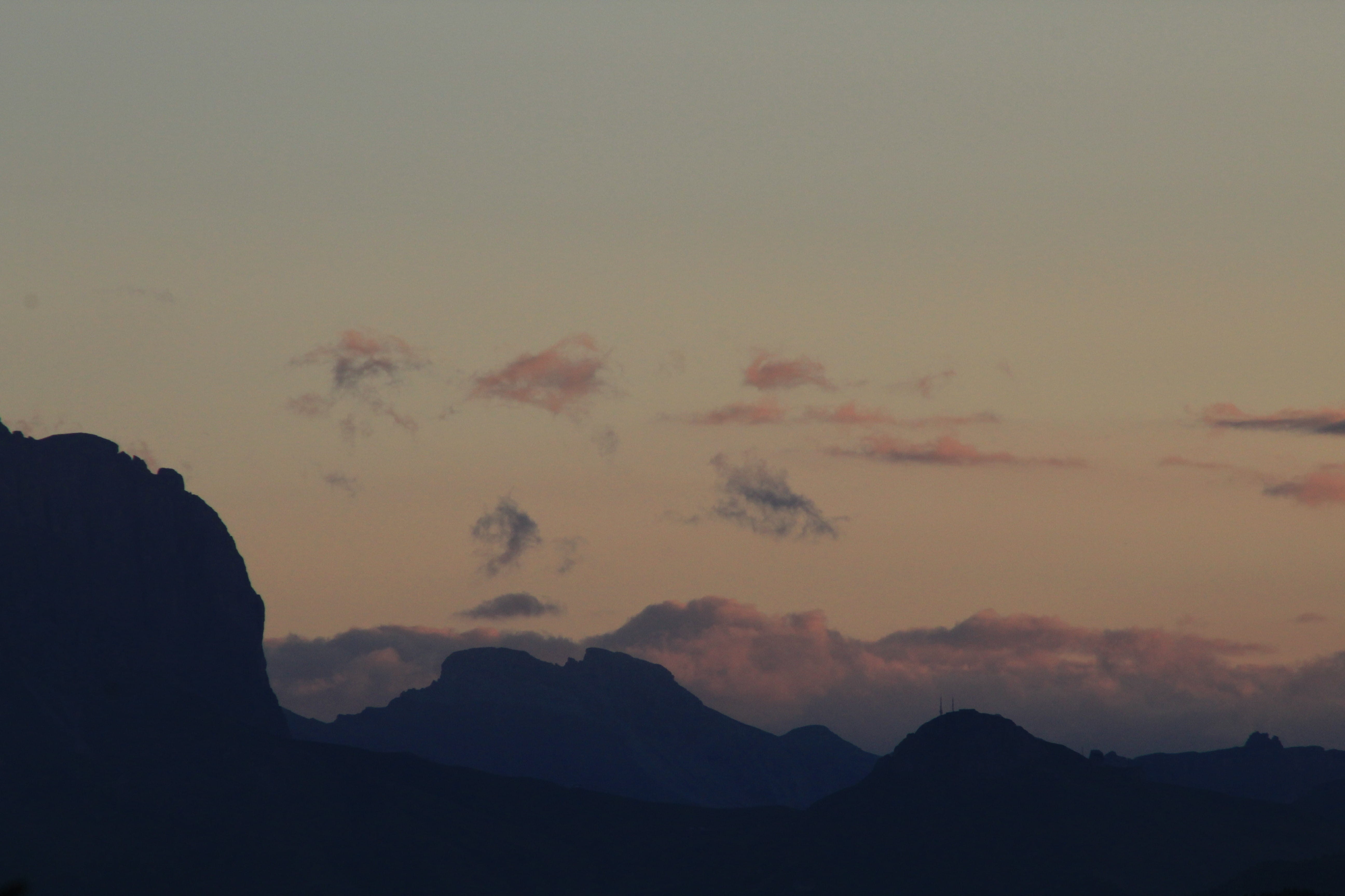dusk, nuvole, remote, cloud - sky, mountain peak, 5K, ziano di fiemme, idyllic, environment, sunset, no people, clouds, mountain range, outdoors, tranquility, HD Wallpaper