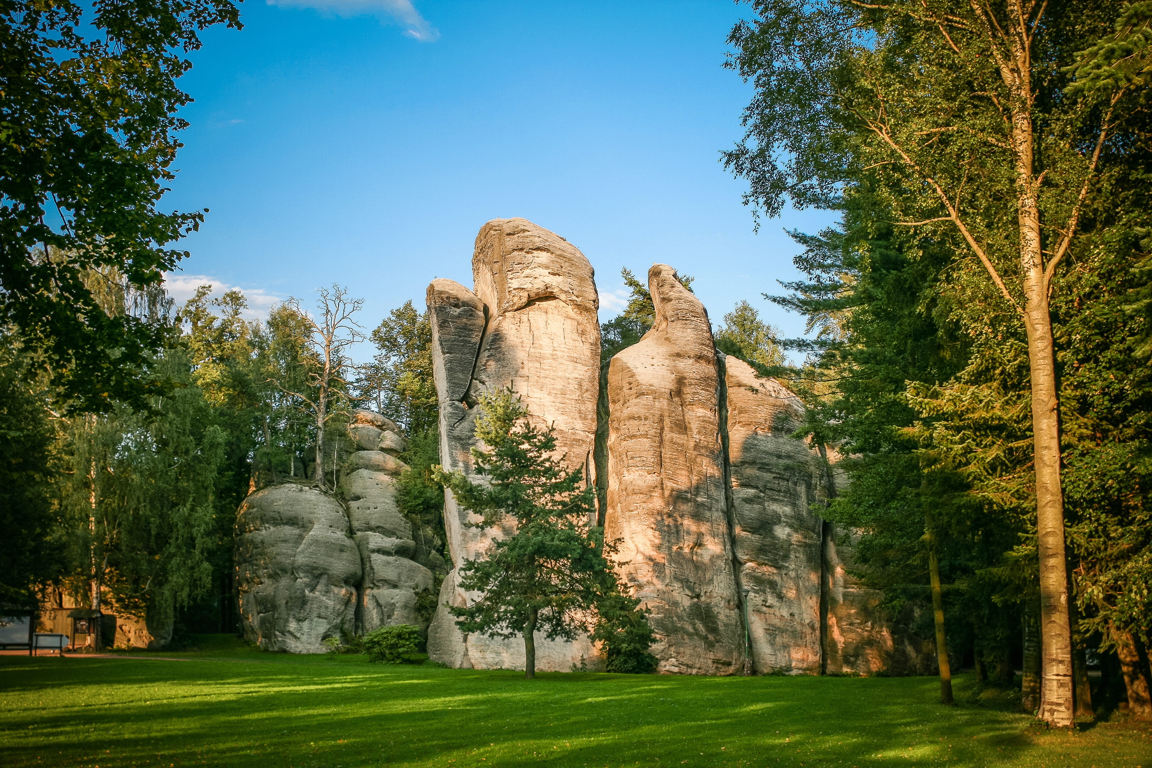 growth, adrspach, famous Place, sunlight, travel destinations, rocks, day, built structure, travel, plant, landscape, history, nature, czech republic, sky, HD Wallpaper