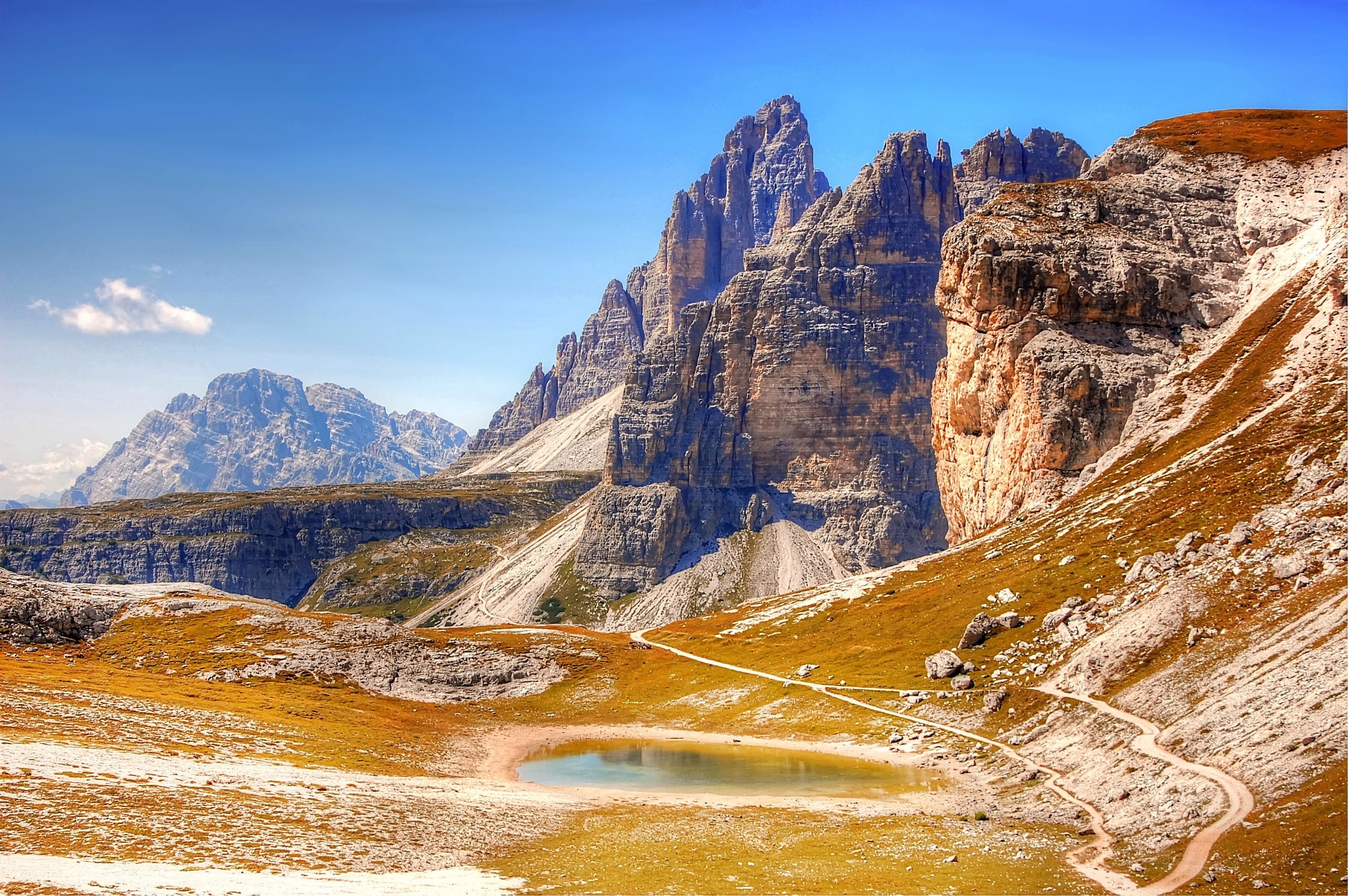 sun, rock - object, travel destinations, travel, alpine panorama, rocky, landscape, unesco world heritage, bergtour, tranquility, rock, solid, summer, scenics - nature, HD Wallpaper