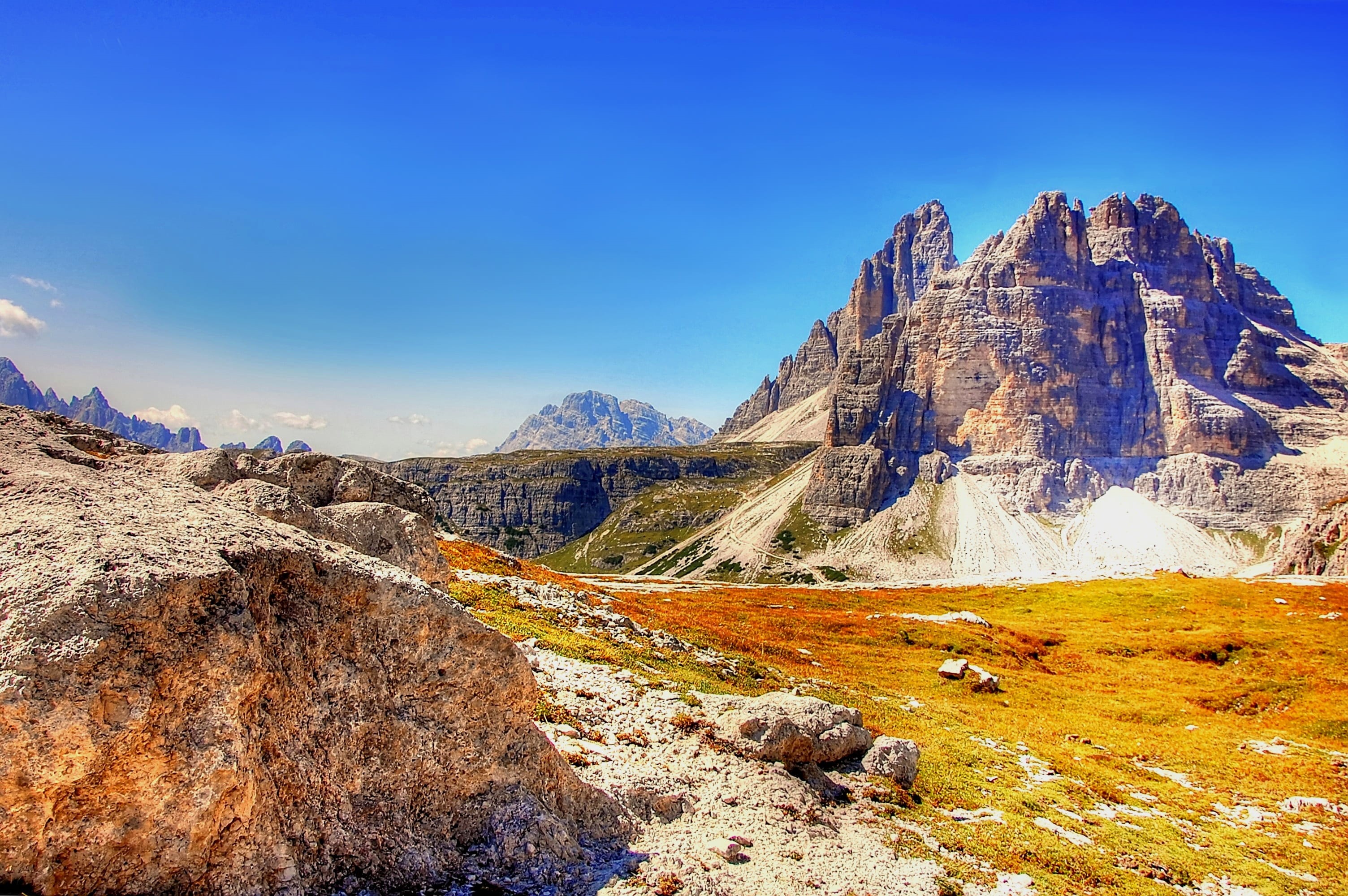 natural wonders, mountain, solid, unesco world heritage, south tyrol, view, mountain range, beauty in nature, formation, extreme sports, nature, rubble field, HD Wallpaper
