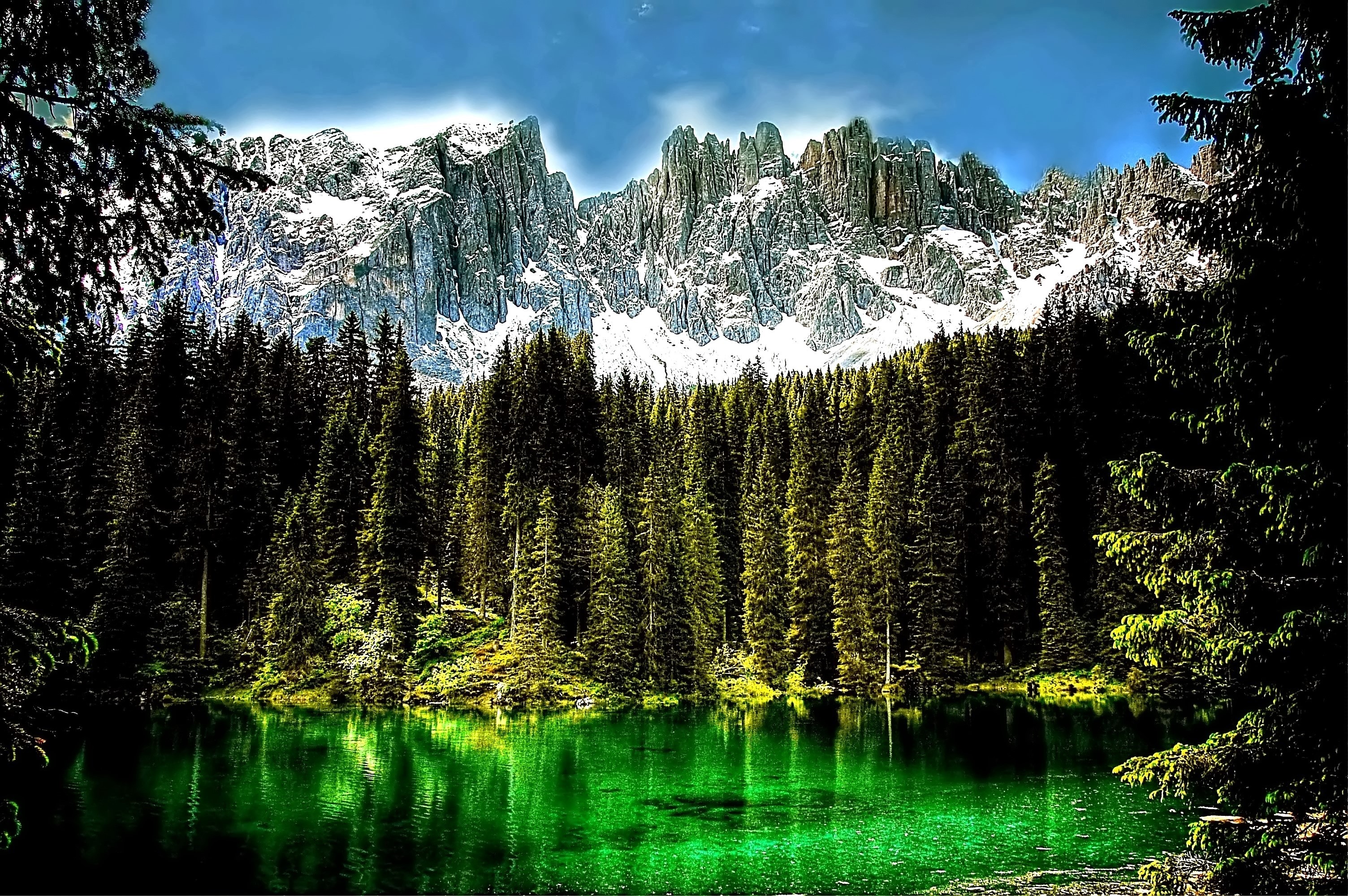 growth, tranquility, plant, mountains, trees, forest, clouds, travel, tranquil scene, scenics, non-urban scene, lake, scenics - nature, idyllic, body, nature, HD Wallpaper
