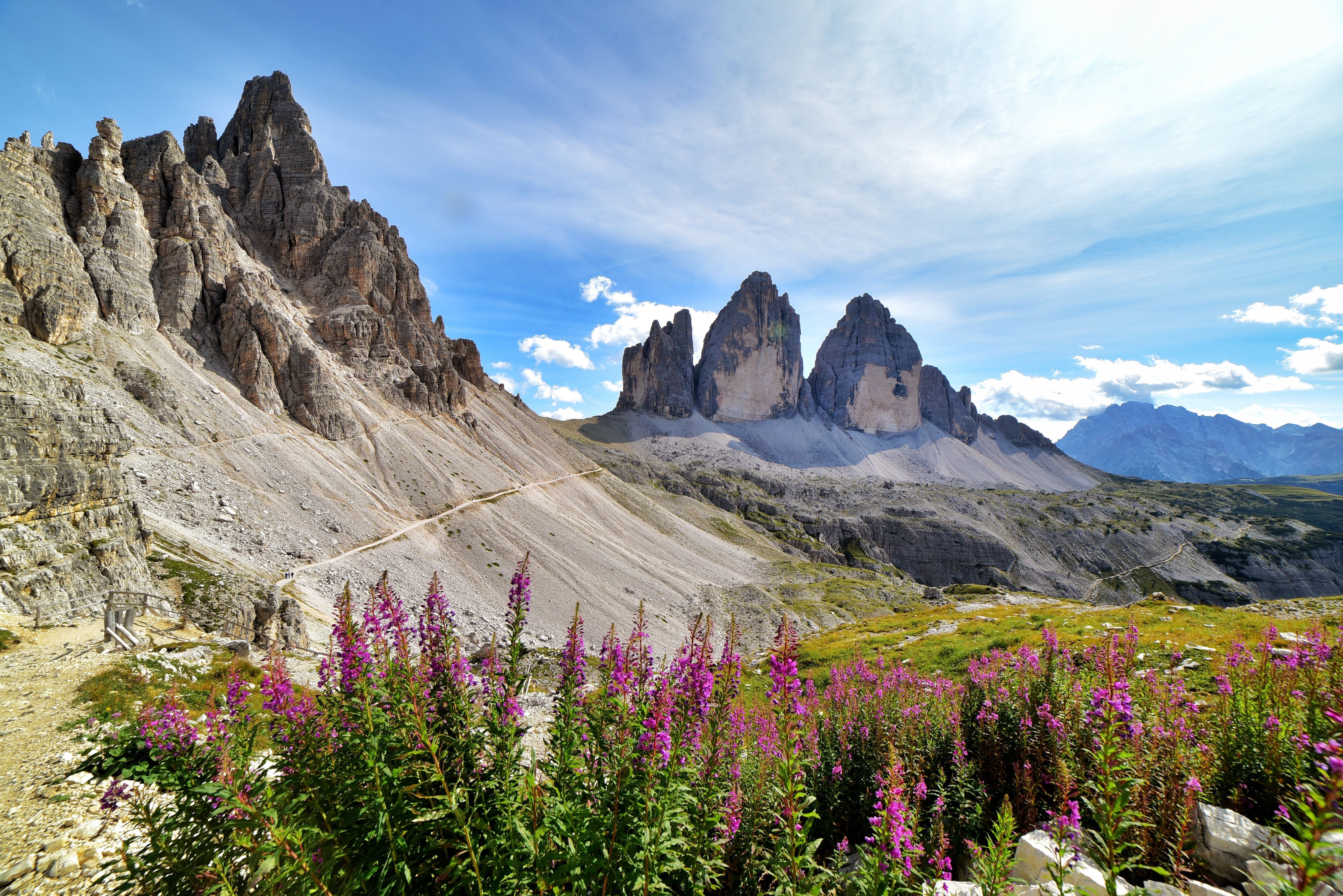 natural wonders, purple, summit, hiking, beauty in nature, mountain peak, sky, flower, rock, mountaineering, scenics - nature, mountains, rock - object, HD Wallpaper