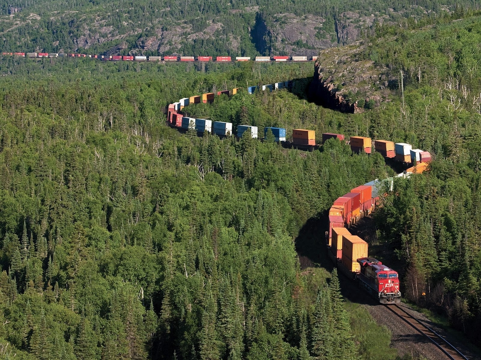 720P, canada, largo, mundo, bosque, tren, HD Wallpaper