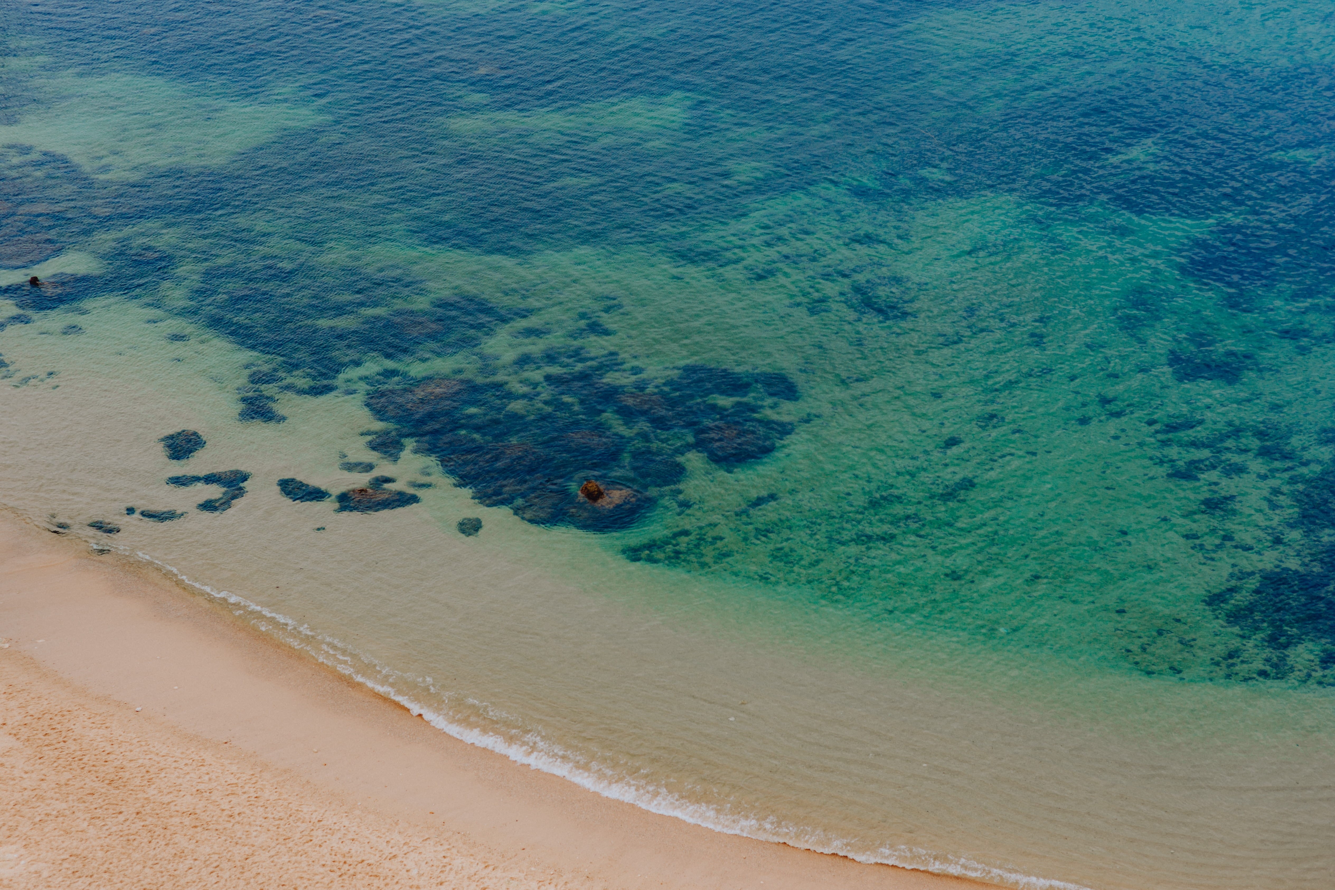 Europe, seascape, ocean, trip, nature, praia, 4K, stairs, purity, vacation, Lagos, land, sea, turquoise colored, algarve, no people, day, tranquility, HD Wallpaper