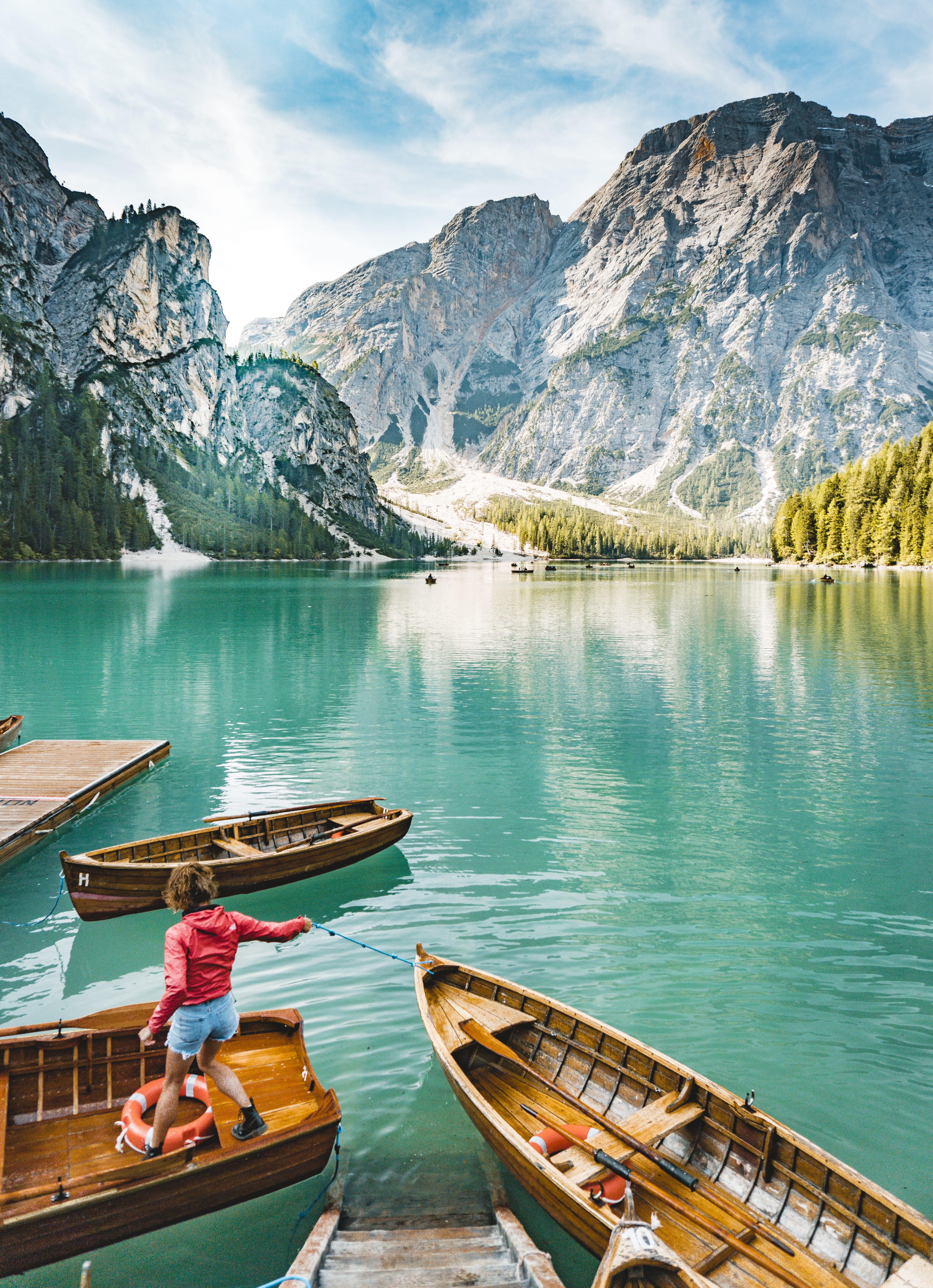 formation, sky, dinghy, nature, canoe, transportation, beauty in nature, lake, leisure activity, scenics - nature, riding, 5K, water, mountain range, watercraft, Phone HD Wallpaper