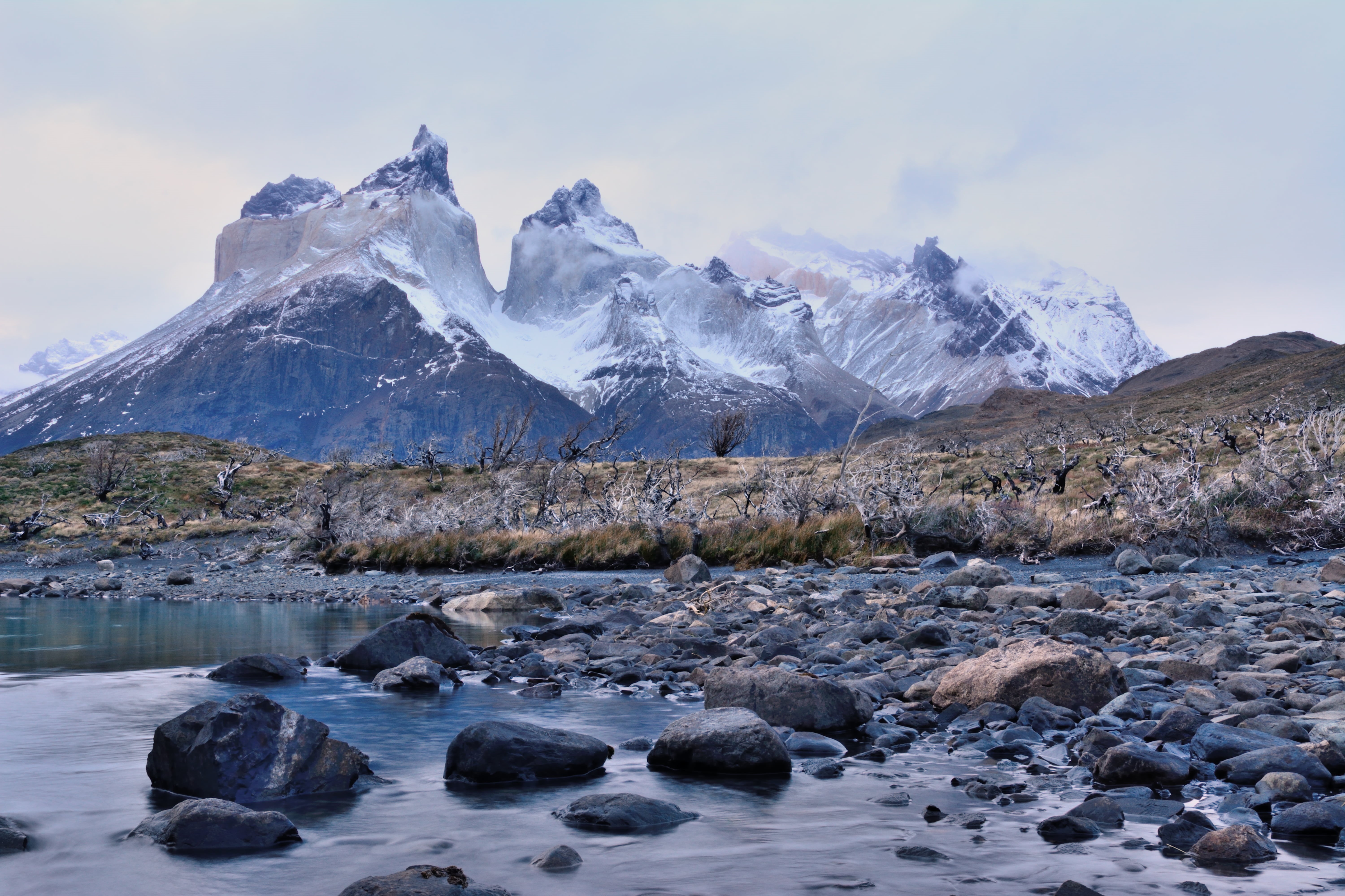 mountains, Nieve, Mountain, Montaña, 5K, Torres del Paine, nature, Patagonia, Lago, covered, Park, glacier, landscape, mountain Peak, ice, photo, Snow, HD Wallpaper