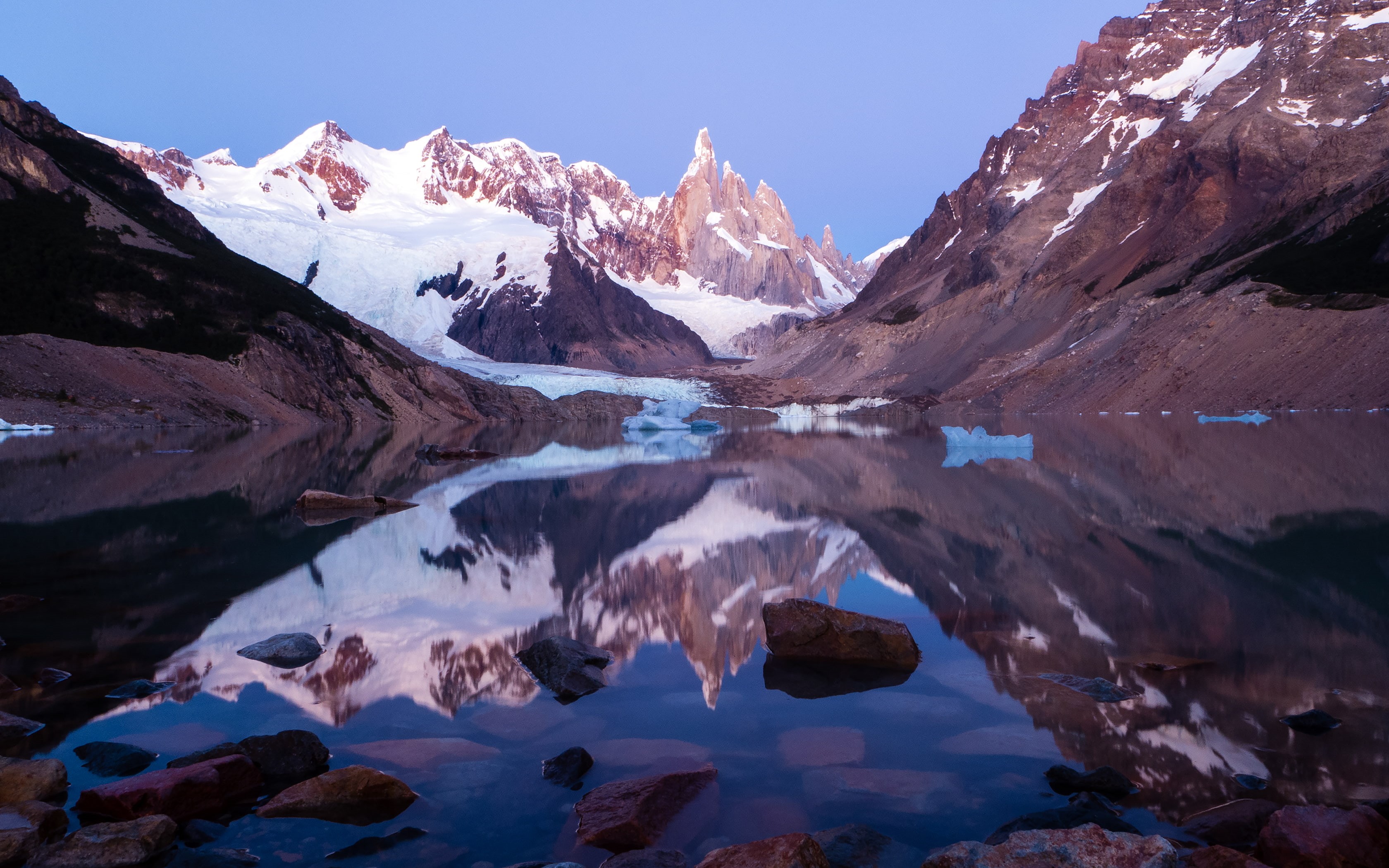 Los Glaciares National Park, 2K, Patagonia, lake, snow, mountains, Lago Torre, Argentina, HD Wallpaper