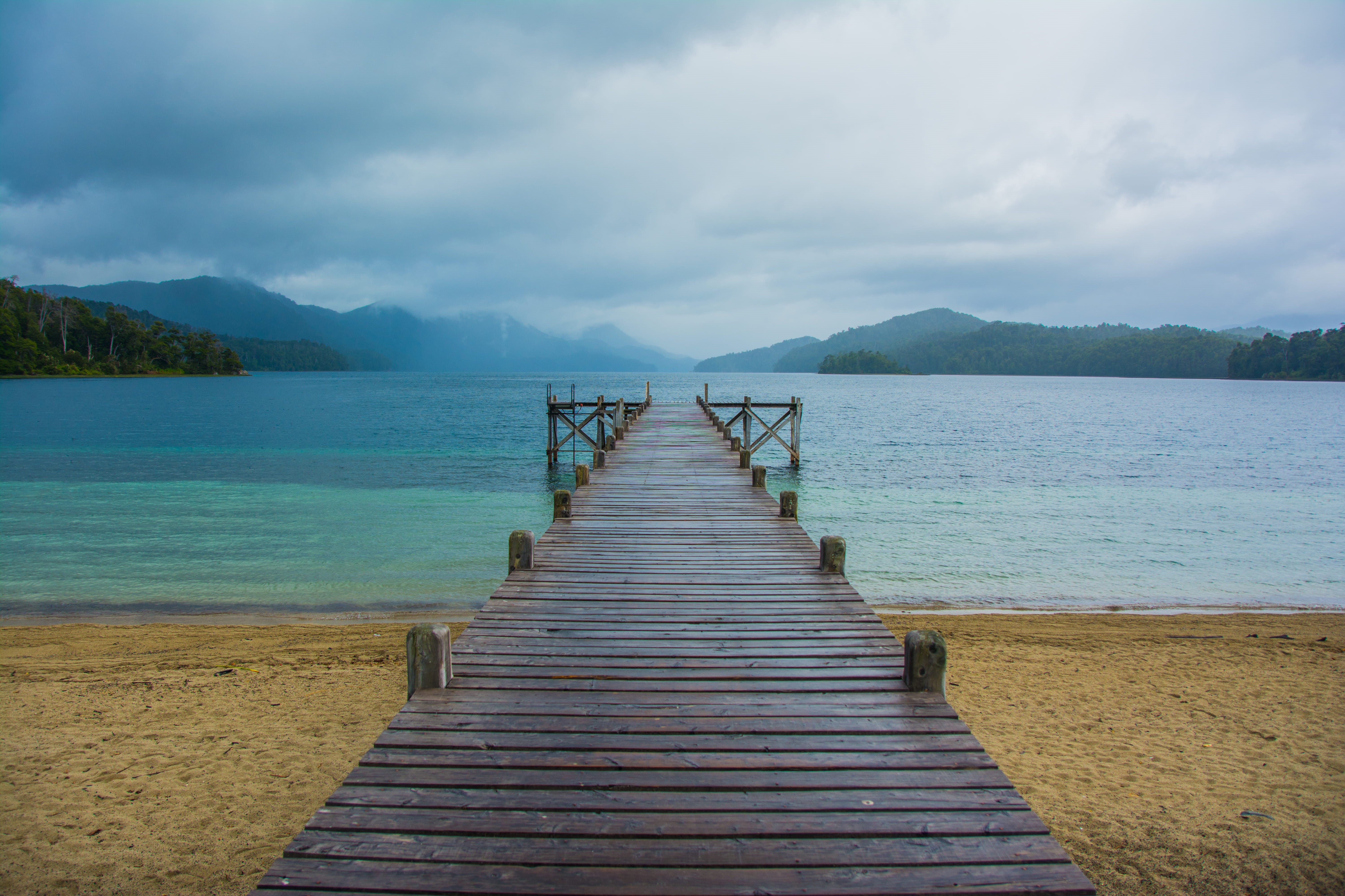 travel, places, beauty in nature, sky, tranquil scene, day, idyllic, cloud - sky, water, wood - material, outdoors, direction, argentina, long, 5K, nature, HD Wallpaper