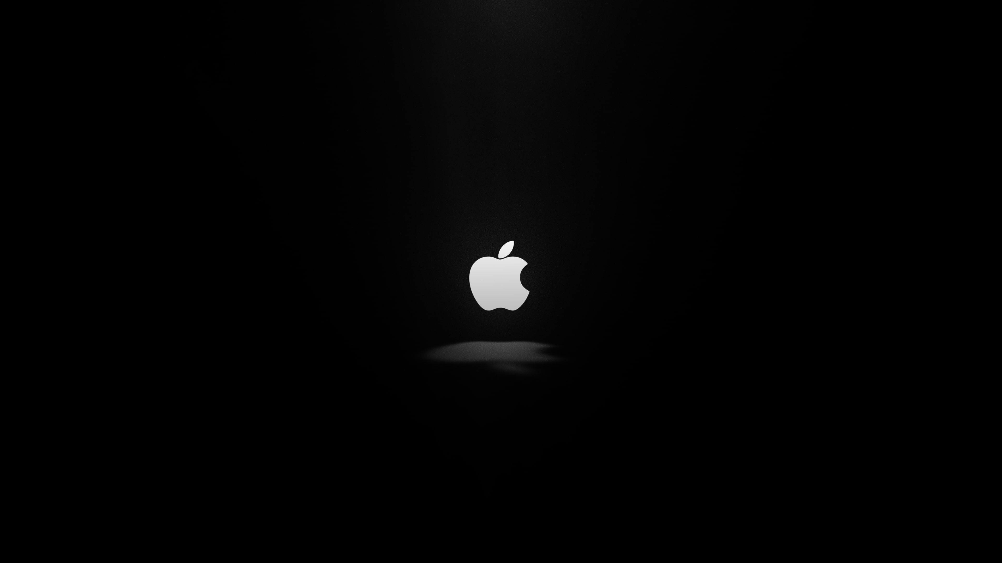 Apple, Logo, Dark, 4K, 4K, HD Wallpaper
