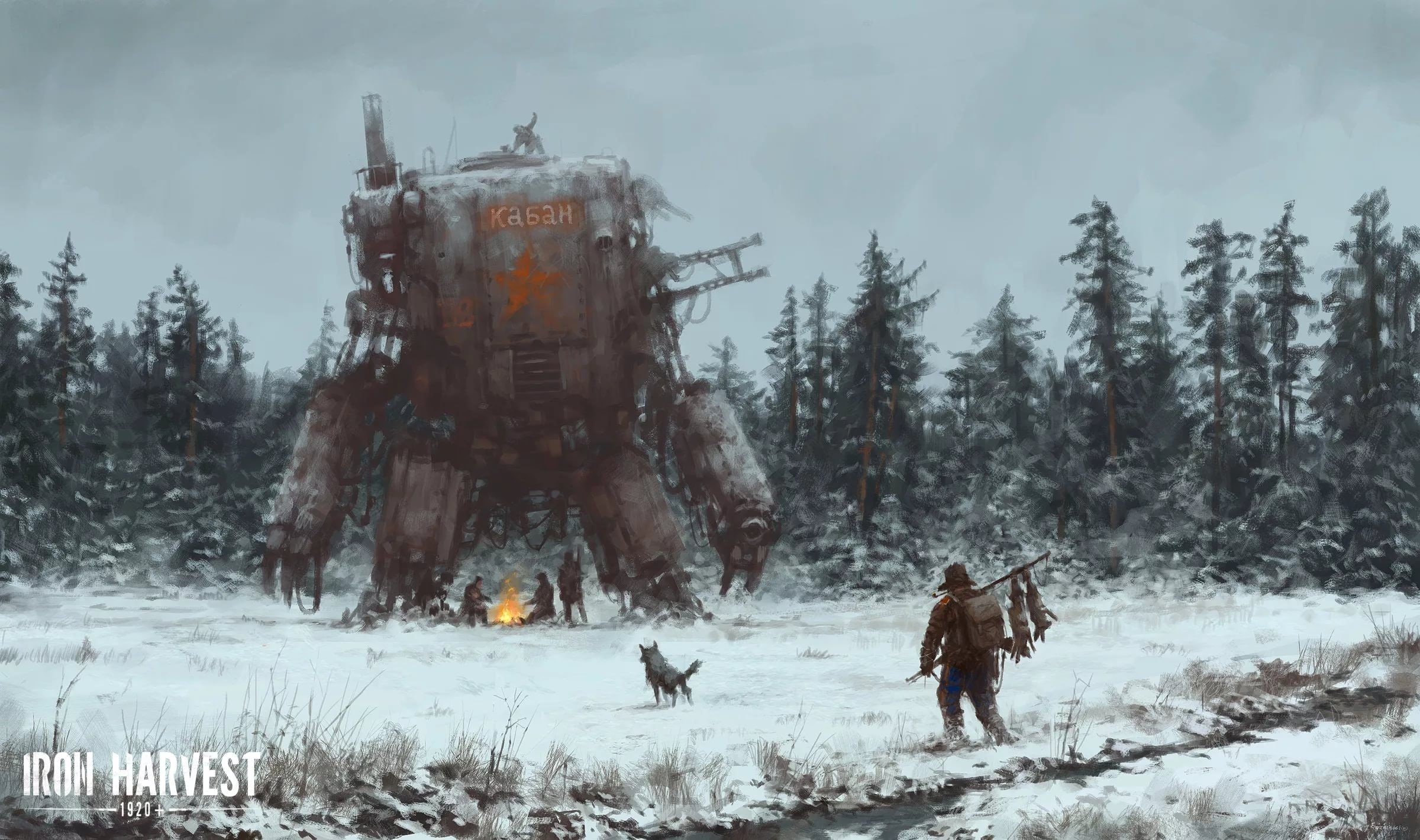 1080P, cold temperature, real people, winter, snow, field, people, nature, land, Rusviet (Iron Harvest), forest, mode of transportation, plant, men, war, HD Wallpaper