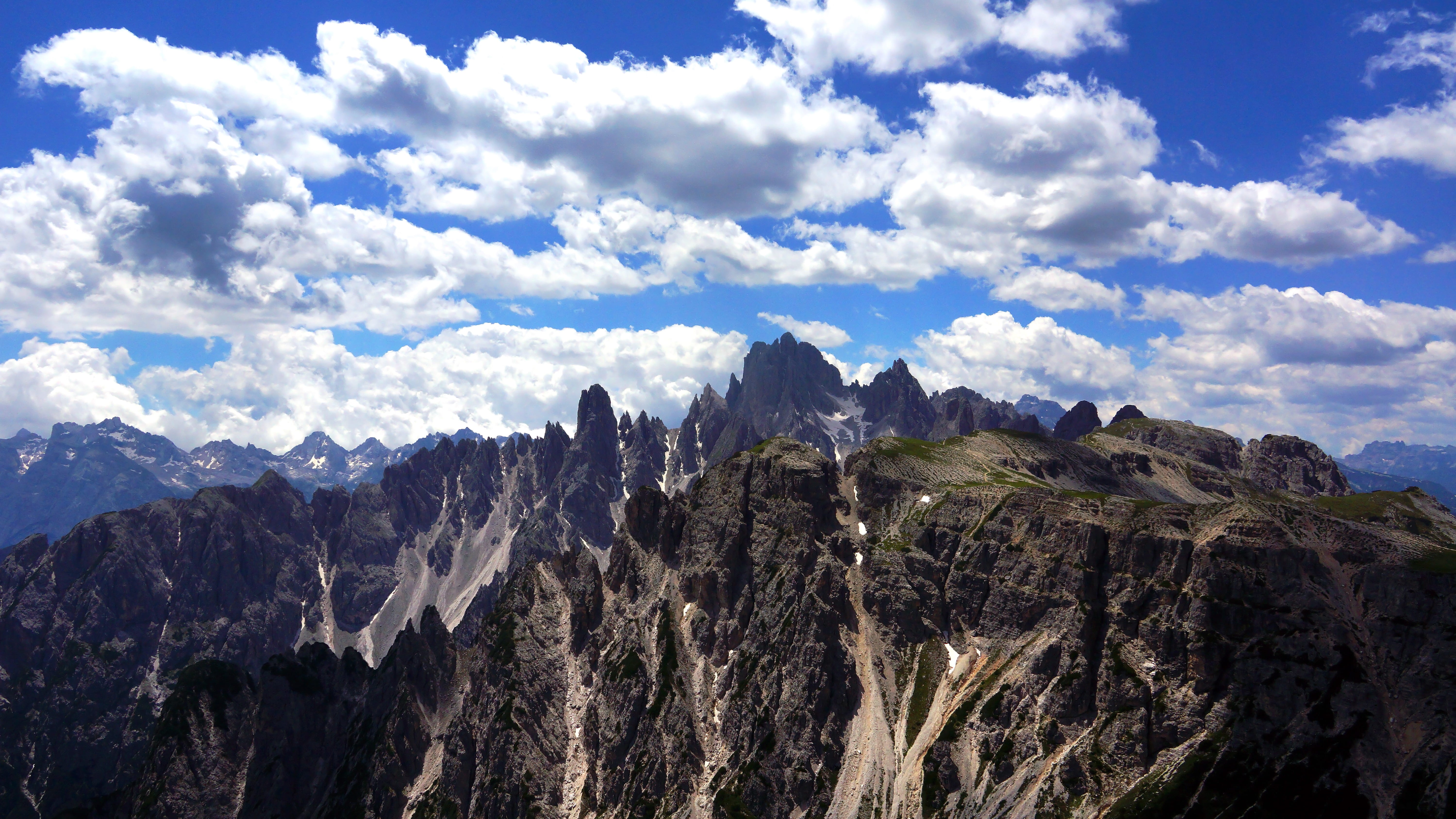environment, rock, physical geography, 5K, italy, range, tranquility, non-urban scene, scenics - nature, outdoors, formation, geology, mountain, tre cime di lavaredo, HD Wallpaper