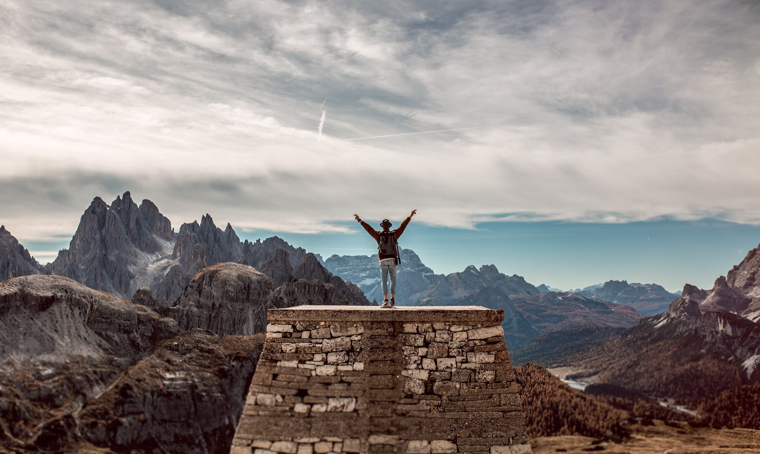 joy, art and craft, intothewild, mountainline, solid, 1080P, travel, freedom, travel destinations, trip, italy, man, the past, onthetop, nature, goal, HD Wallpaper