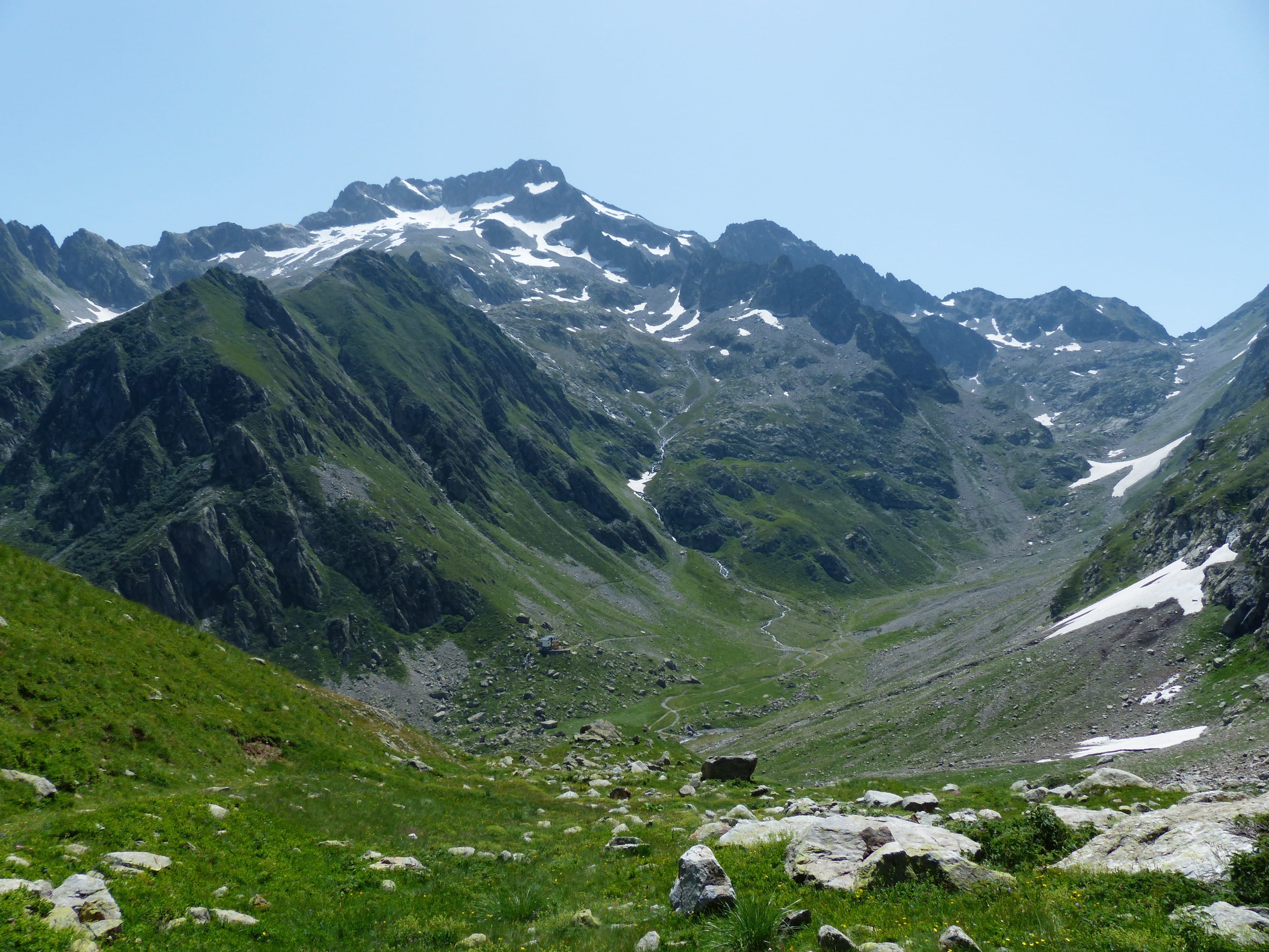 torrent, green, 4K, rifugio ellena soria, no people, tranquil scene, land, cold temperature, hike, gta, rifugio ellena irun, valley, non-urban scene, rifugio irun, HD Wallpaper