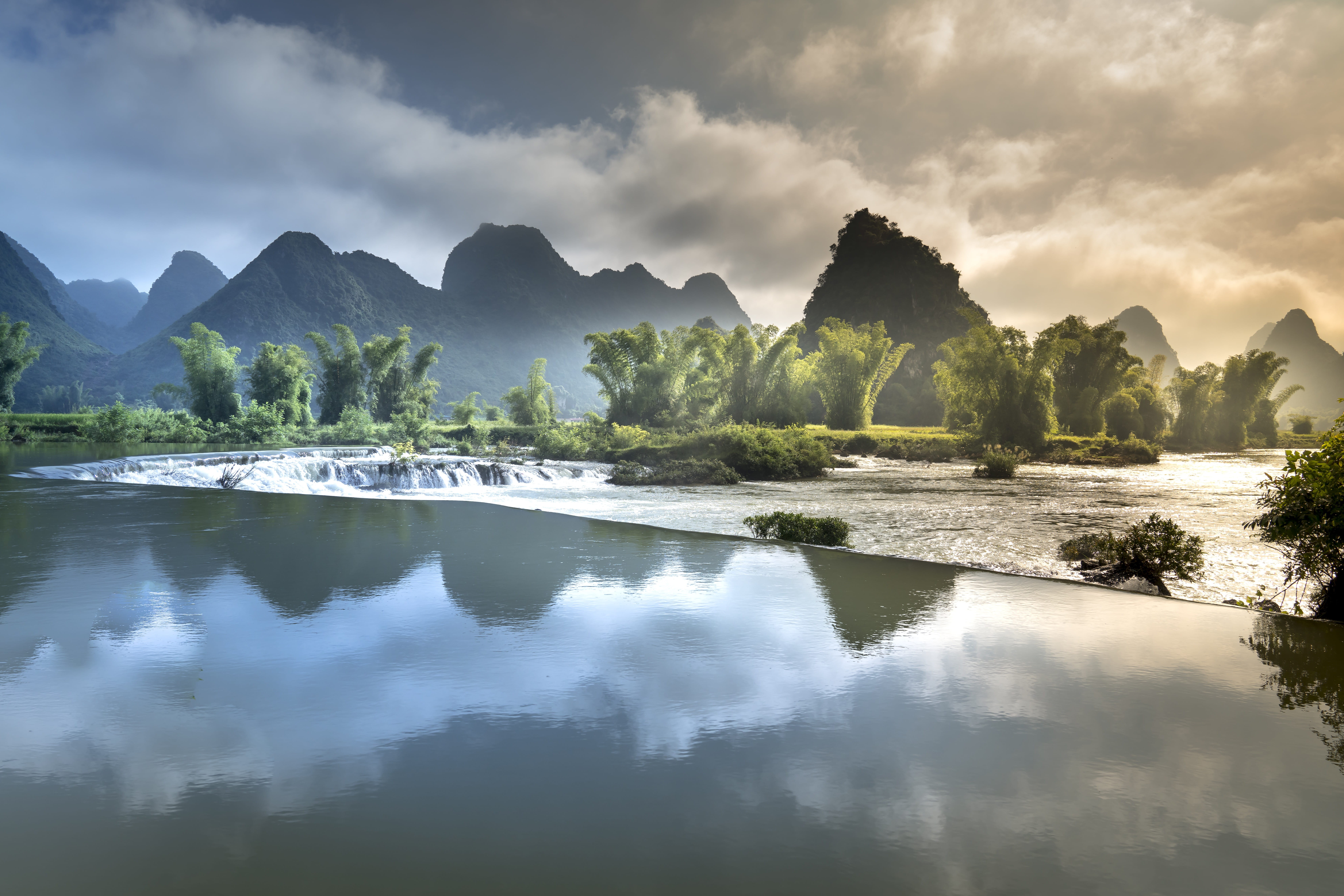 natural, environment, wave, rice, nature, the house in, sky, land, distance, mountain, asia, wildlife, trees, abstract, beauty in nature, people, green, HD Wallpaper