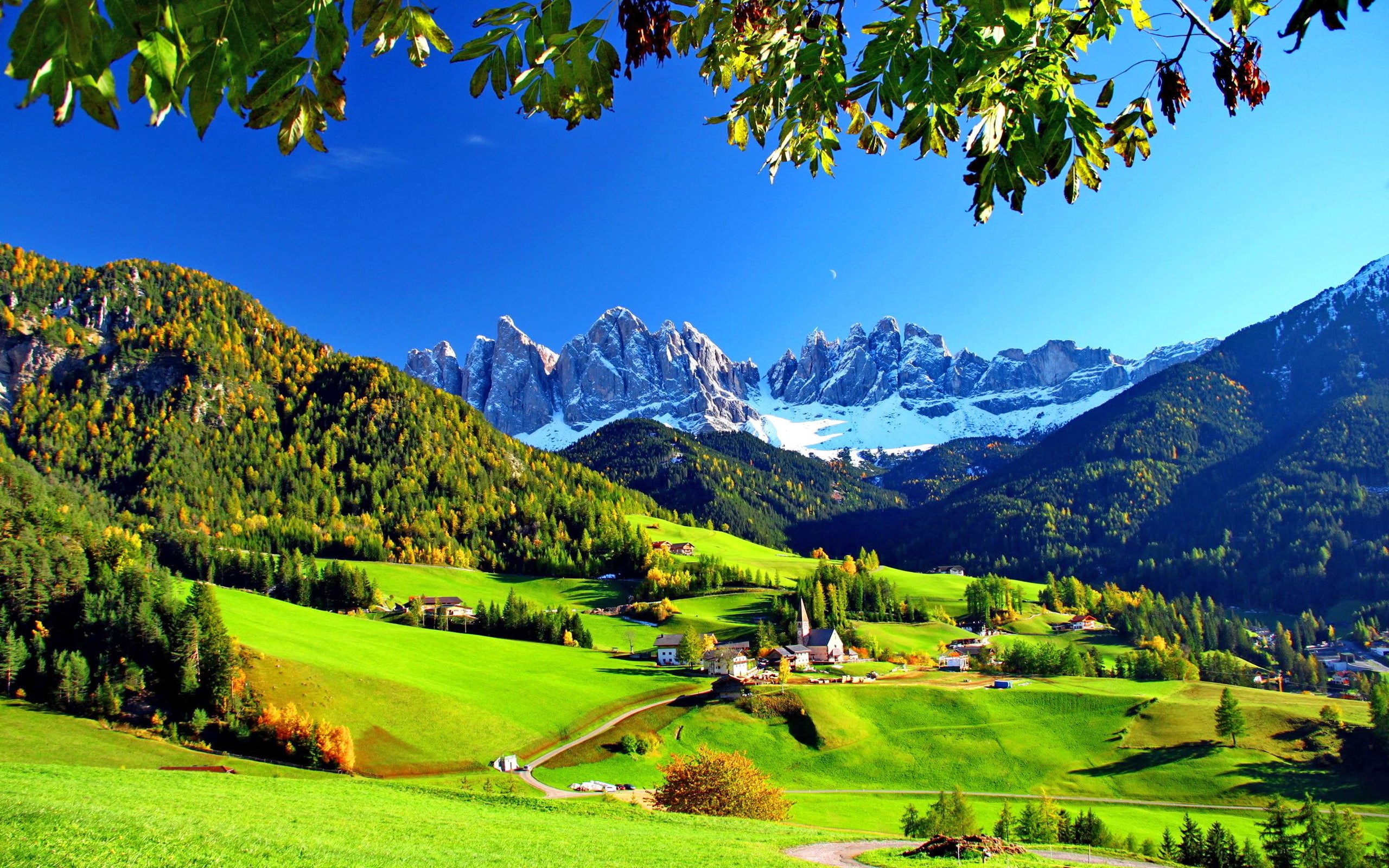 val, di, italy, funes, 2K, HD Wallpaper