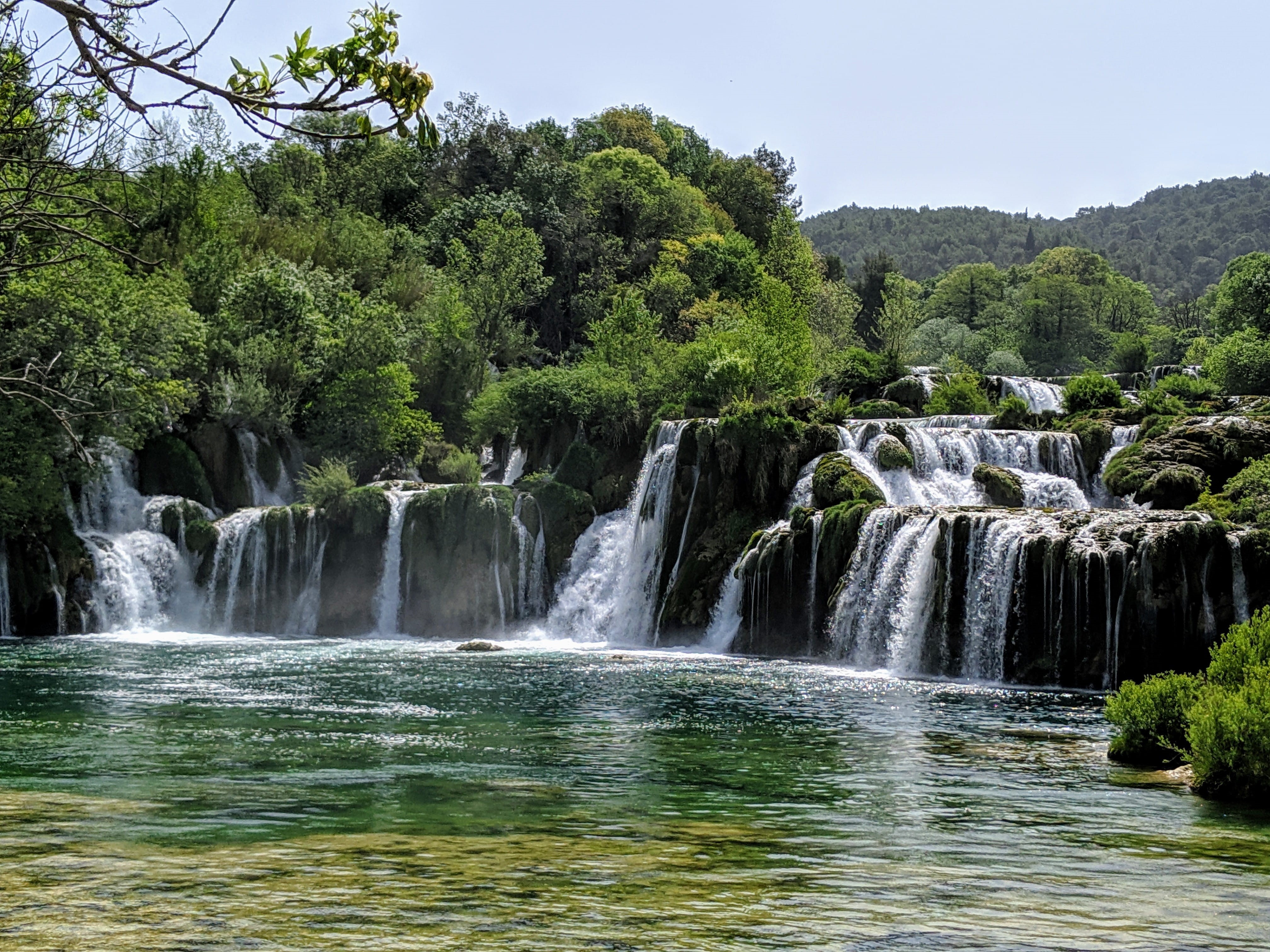 outdoors, coast, no people, blurred motion, croatia, day, flowing water, 4K, jungle, sea, waterfall, plant, shoreline, growth, land, scenics - nature, HD Wallpaper