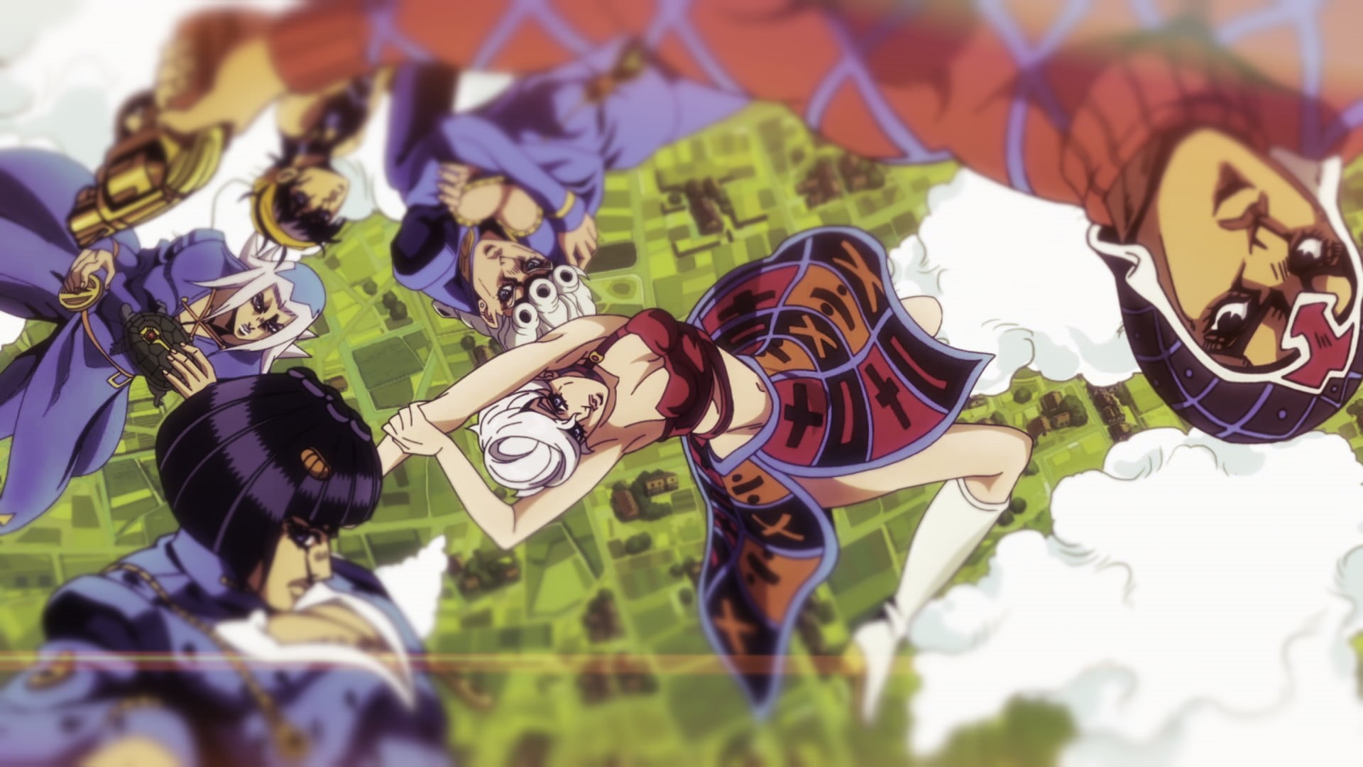 Guido Mista, Giorno Giovanna, Trish Una, Narancia Ghirga, 1080P, Leone Abbacchio, Bruno Bucciarati, Anime, Jojos Bizarre Adventure, HD Wallpaper
