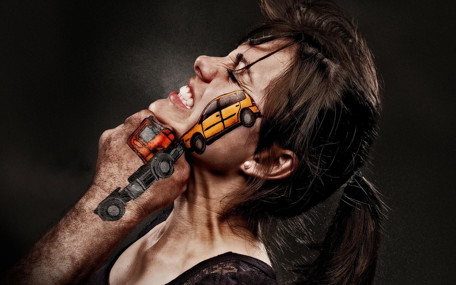 chica, golpe, violence, 1080P, una, HD Wallpaper