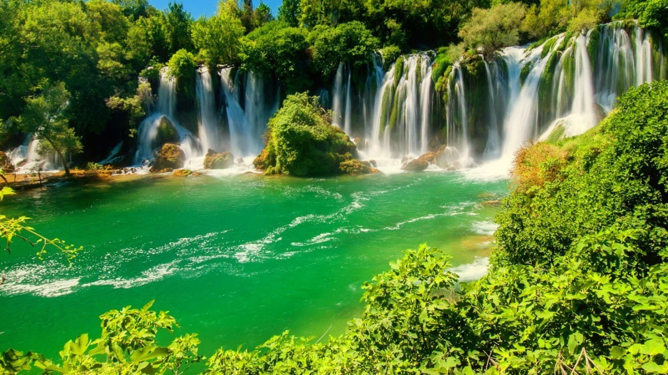 forest, power in nature, plant, water, outdoors, Bosnia and Herzegovina, long exposure, blurred motion, growth, beauty in nature, motion, falling water, HD Wallpaper