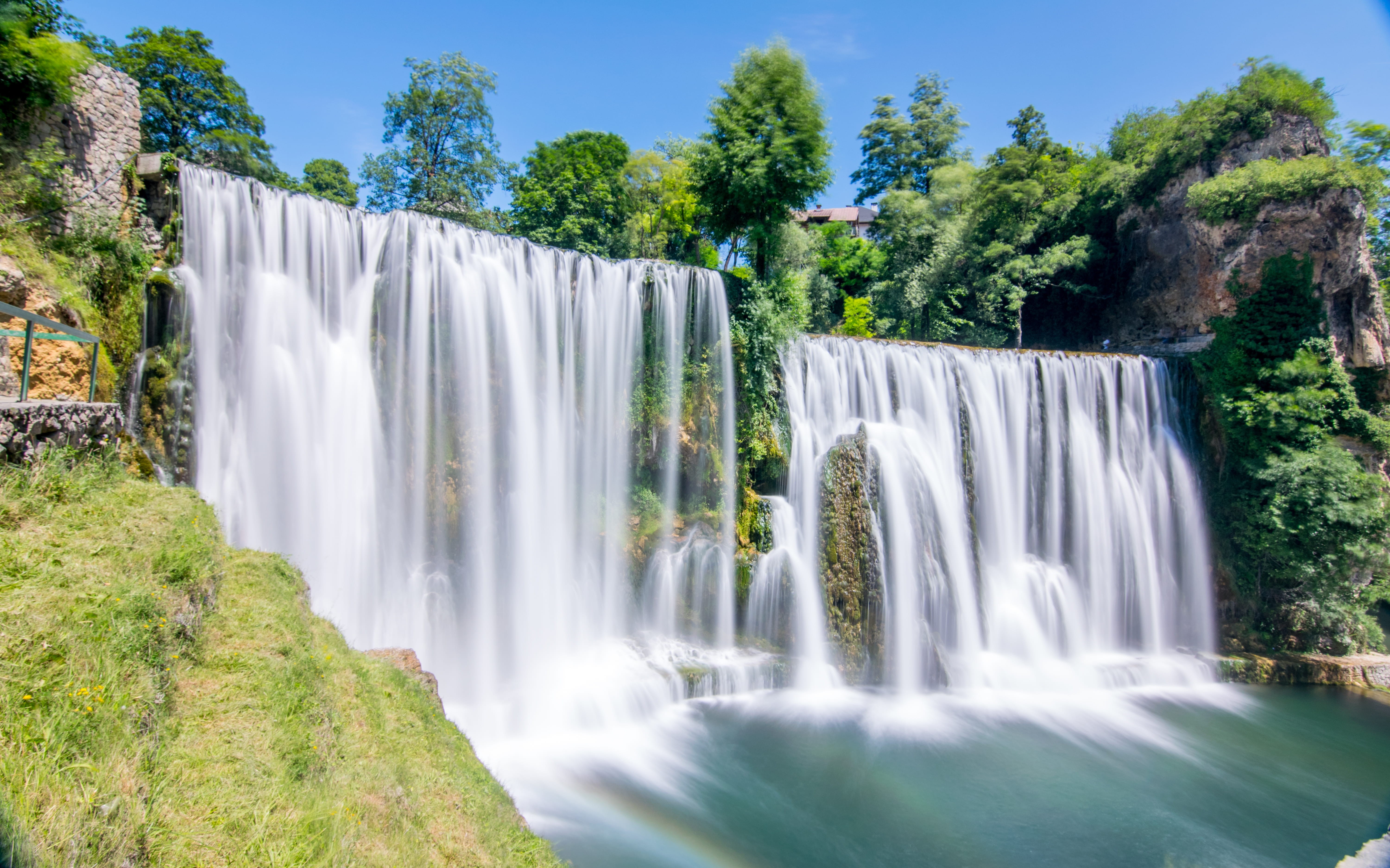 power in nature, landscape, falling water, tokina, green, environment, adventure, rainforest, motion, outdoors, forest, beauty in nature, bosnia herzegovina, HD Wallpaper