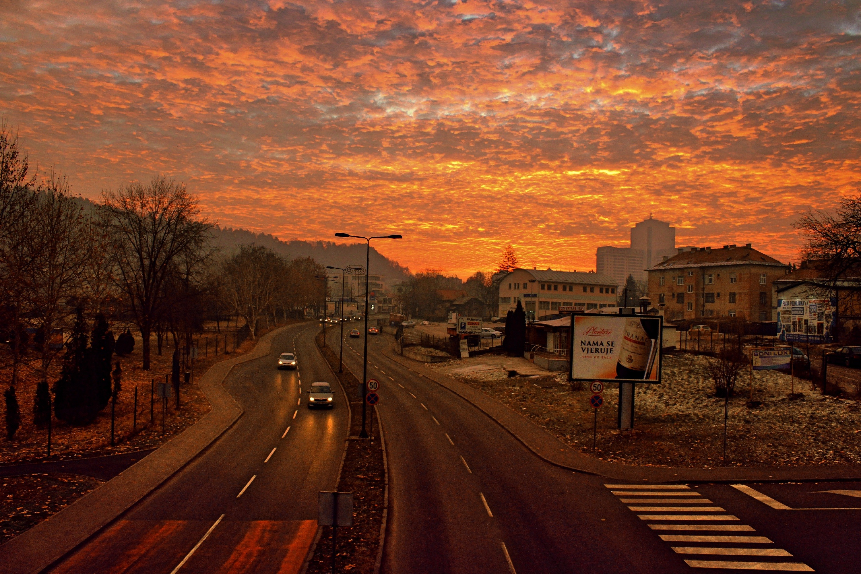 2K, street, cloud - sky, sign, symbol, nature, destination, balkan, no people, yugoslavia, european, car, europe, mode of transportation, bosnia, country, HD Wallpaper