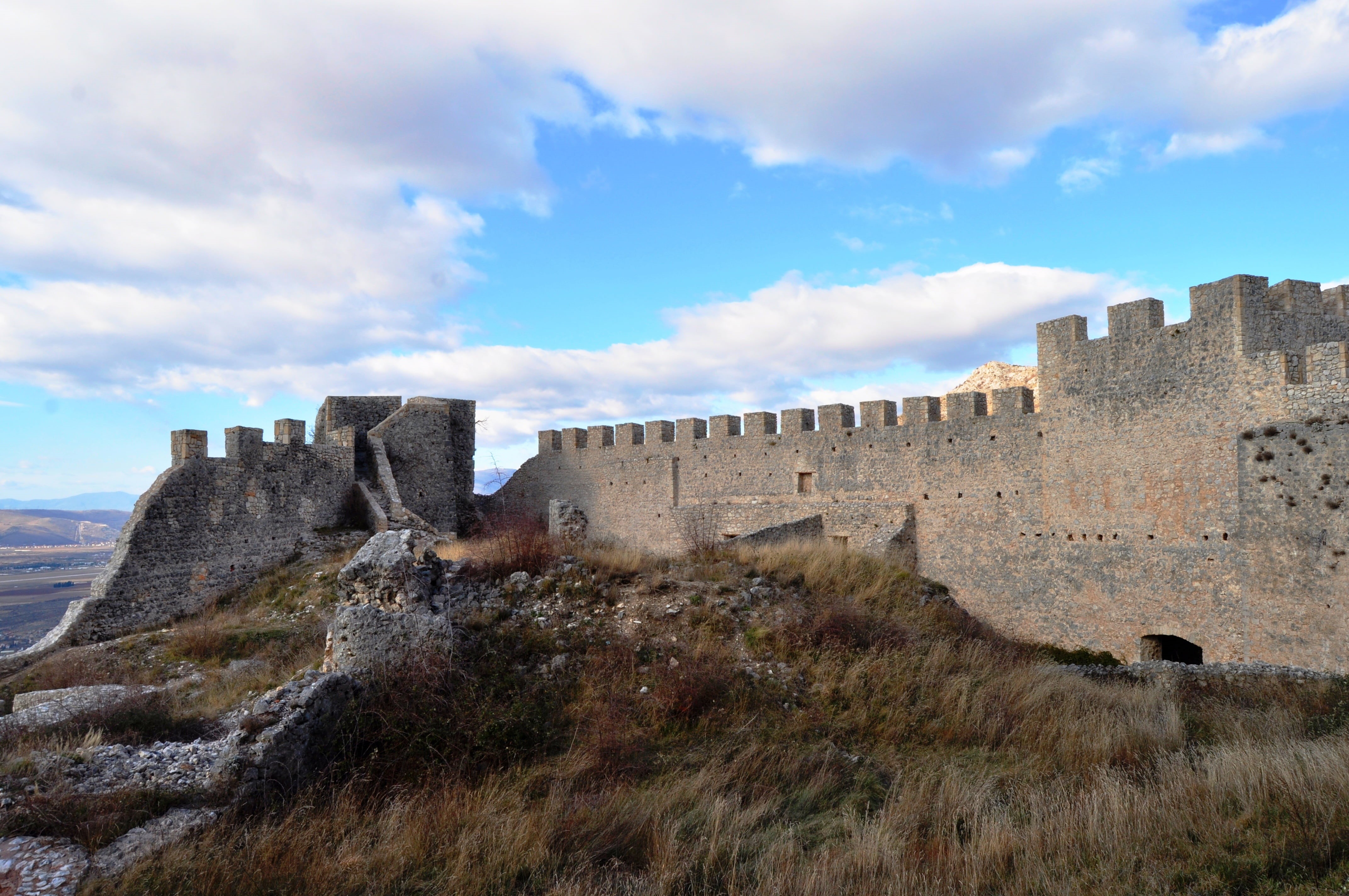 4K, fort, building exterior, no people, historical, ancient civilization, travel destinations, outdoors, castle kosaca, wall, sky, historic, ancient, ruined, HD Wallpaper