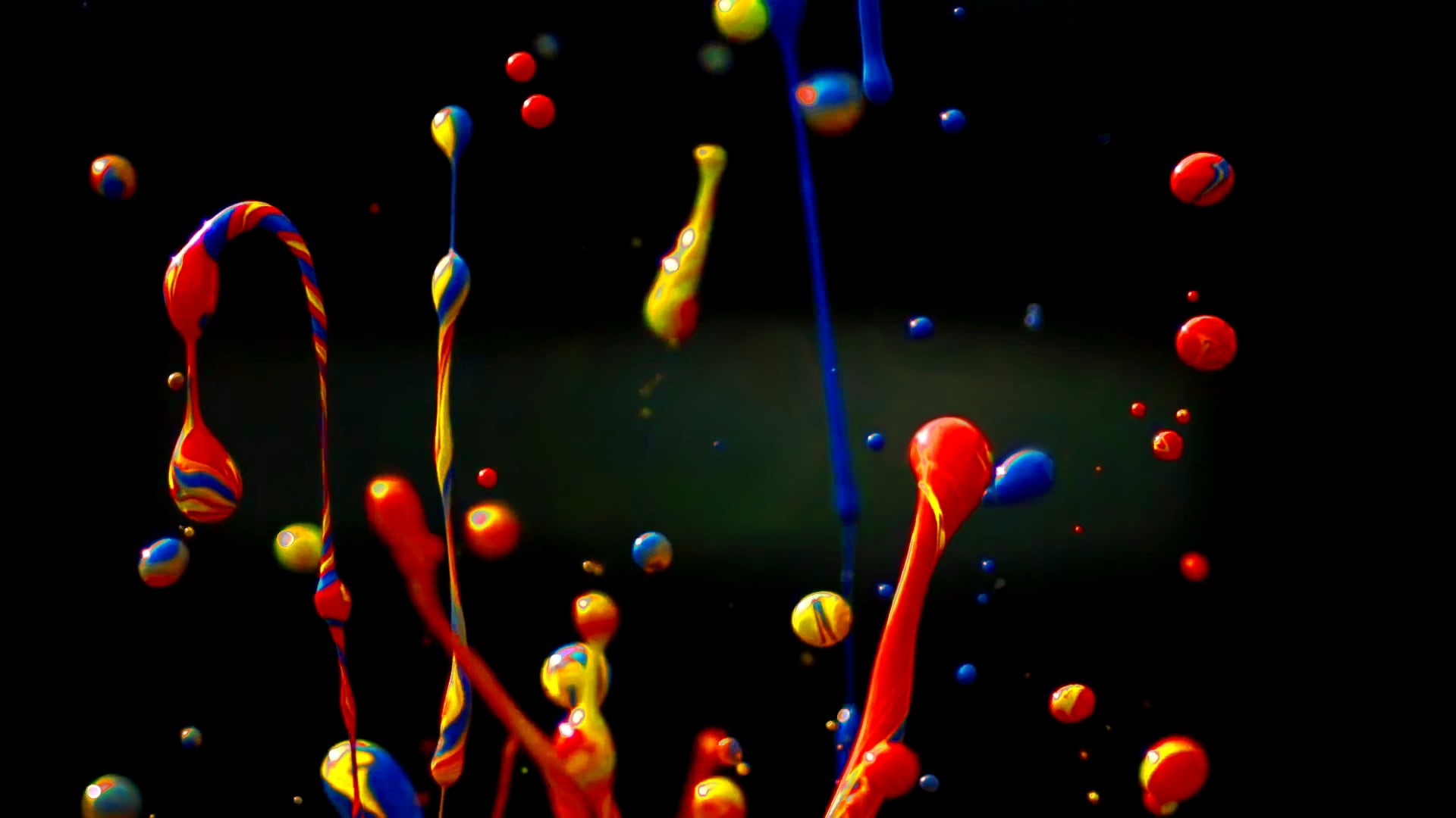 black background, droplets, light - natural phenomenon, 1080P, red, creativity, colorful, variation, motion, night, arts culture and entertainment, indoors, HD Wallpaper