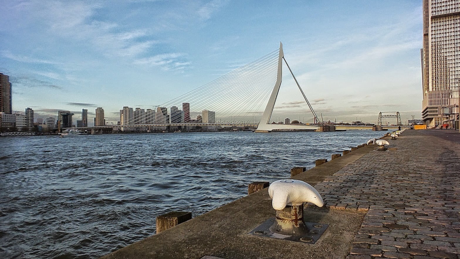 landscape, sky, Rotterdam, bay, skyscraper, no people, office building exterior, nature, transportation, bridge - man made structure, travel destinations, HD Wallpaper
