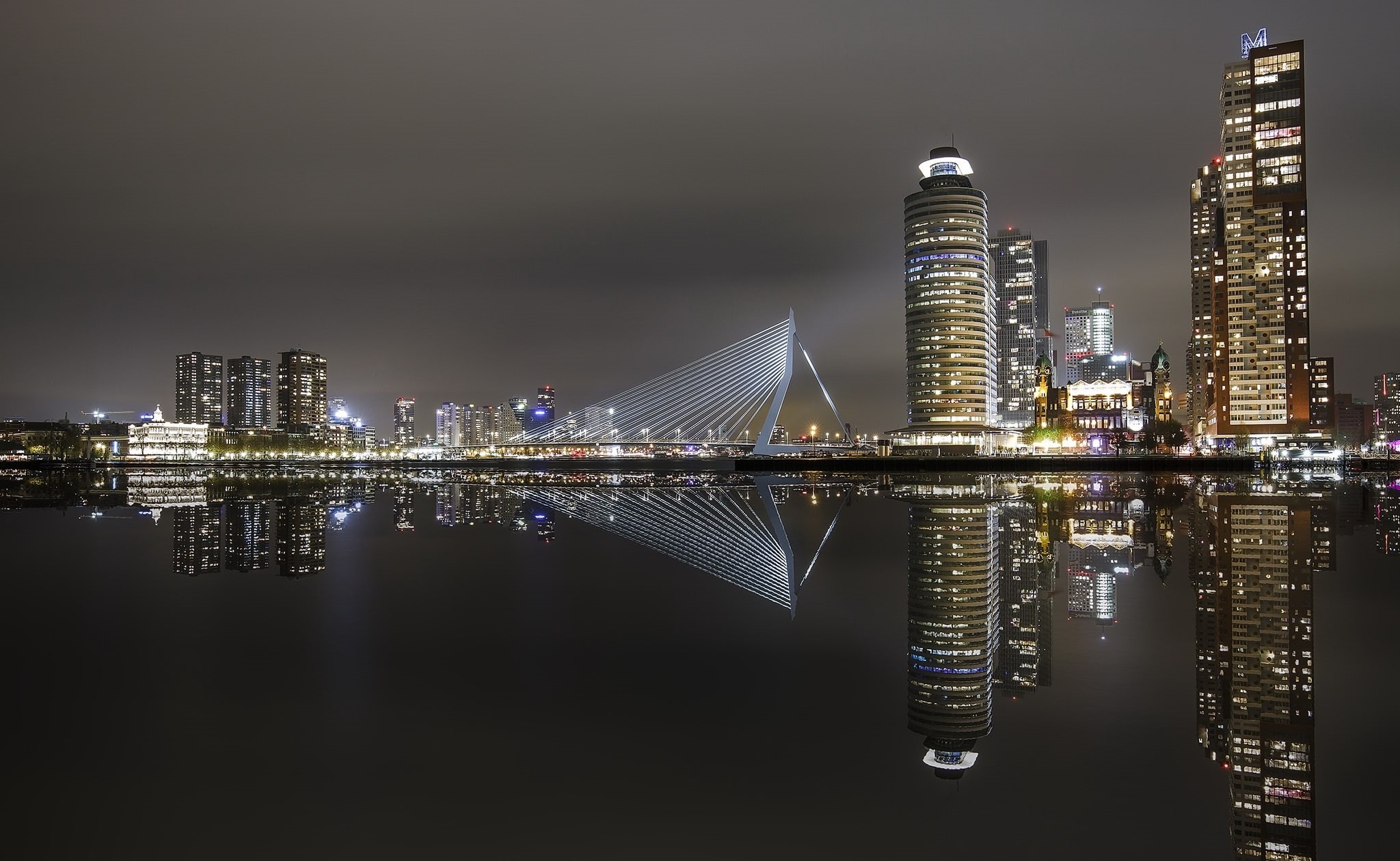 City, building, rotterdam, office building exterior, skyscraper, modern architecture, built structure, tall - high, urban skyline, building exterior, netherlands, HD Wallpaper