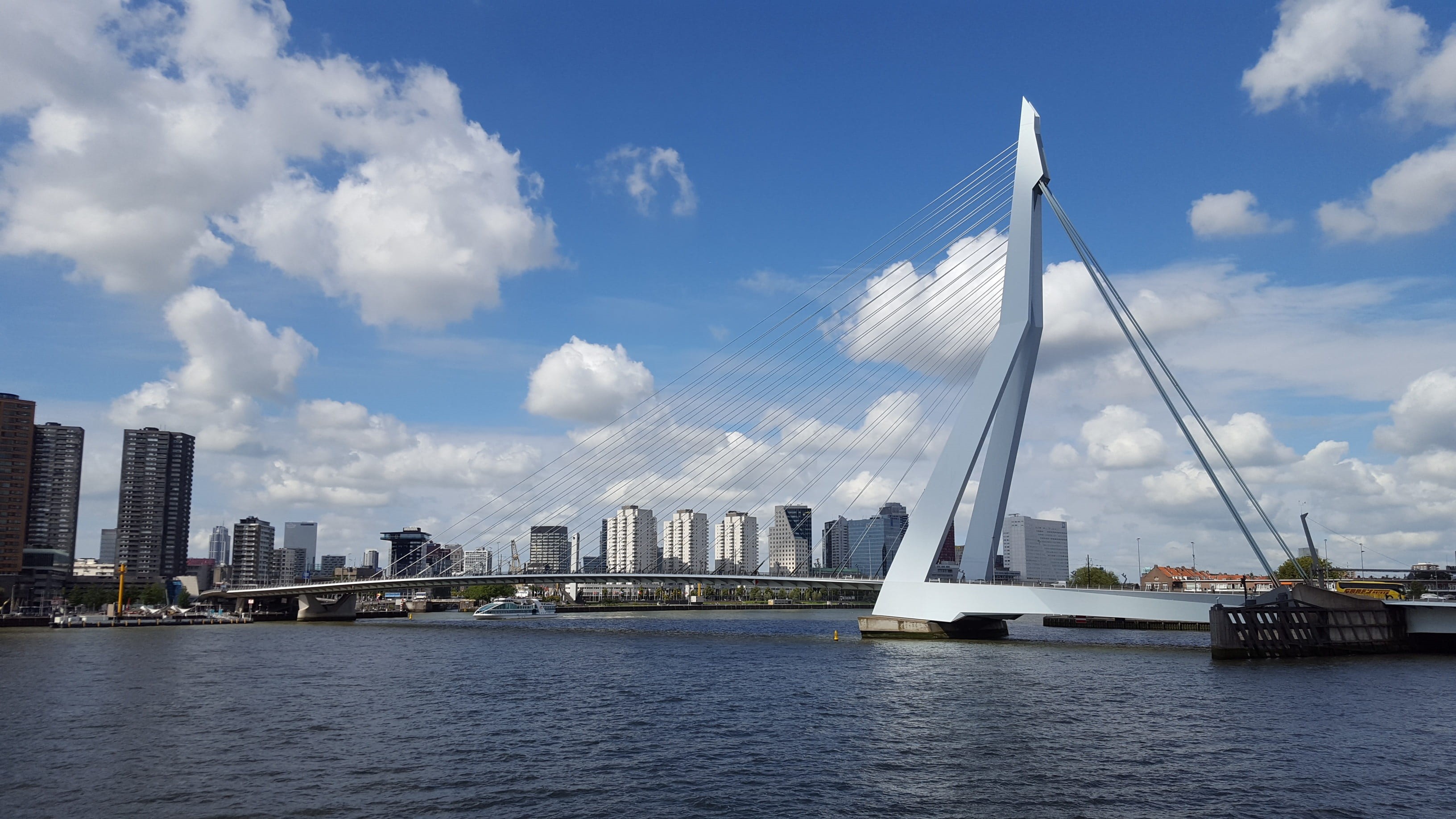 porto, holland, building, transportation, modern, sky, 2K, waterfront, office building exterior, built structure, travel, skyscraper, cityscape, city, HD Wallpaper