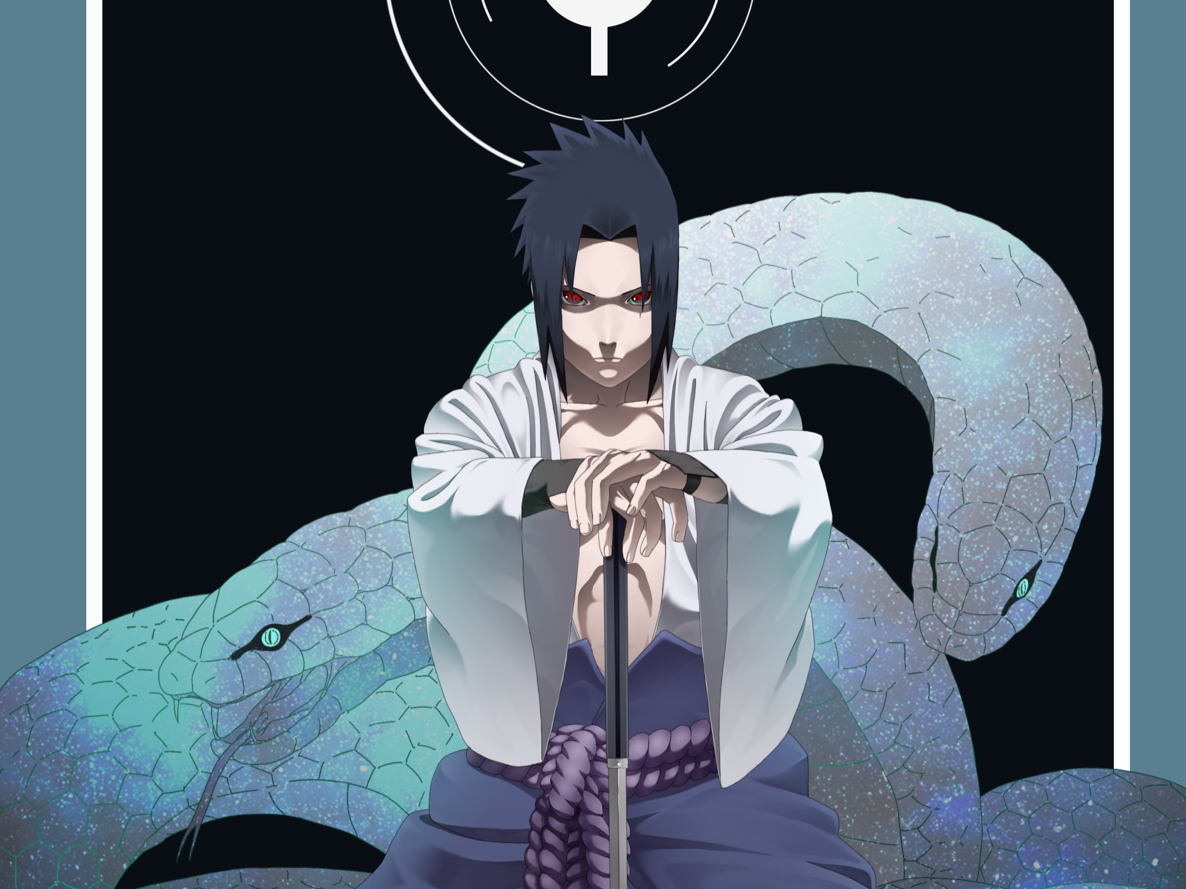 1080P, Snake, Naruto, Sasuke Uchiha, HD Wallpaper
