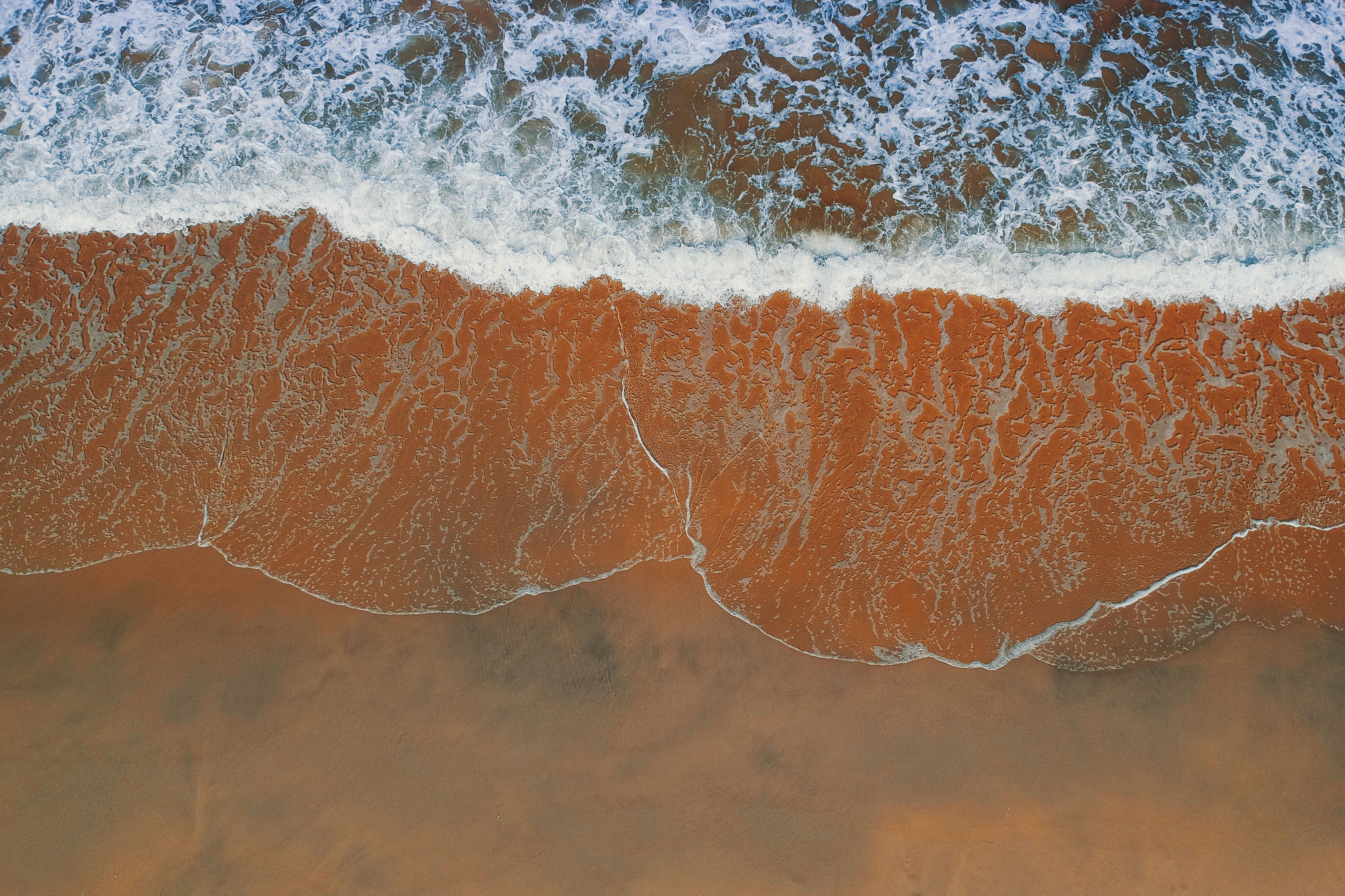 beach, power in nature, water, day, outdoors, scenics - nature, oceanshore, breaking, sport, drone shot, seaside, shore, non-urban scene, view, full frame, HD Wallpaper