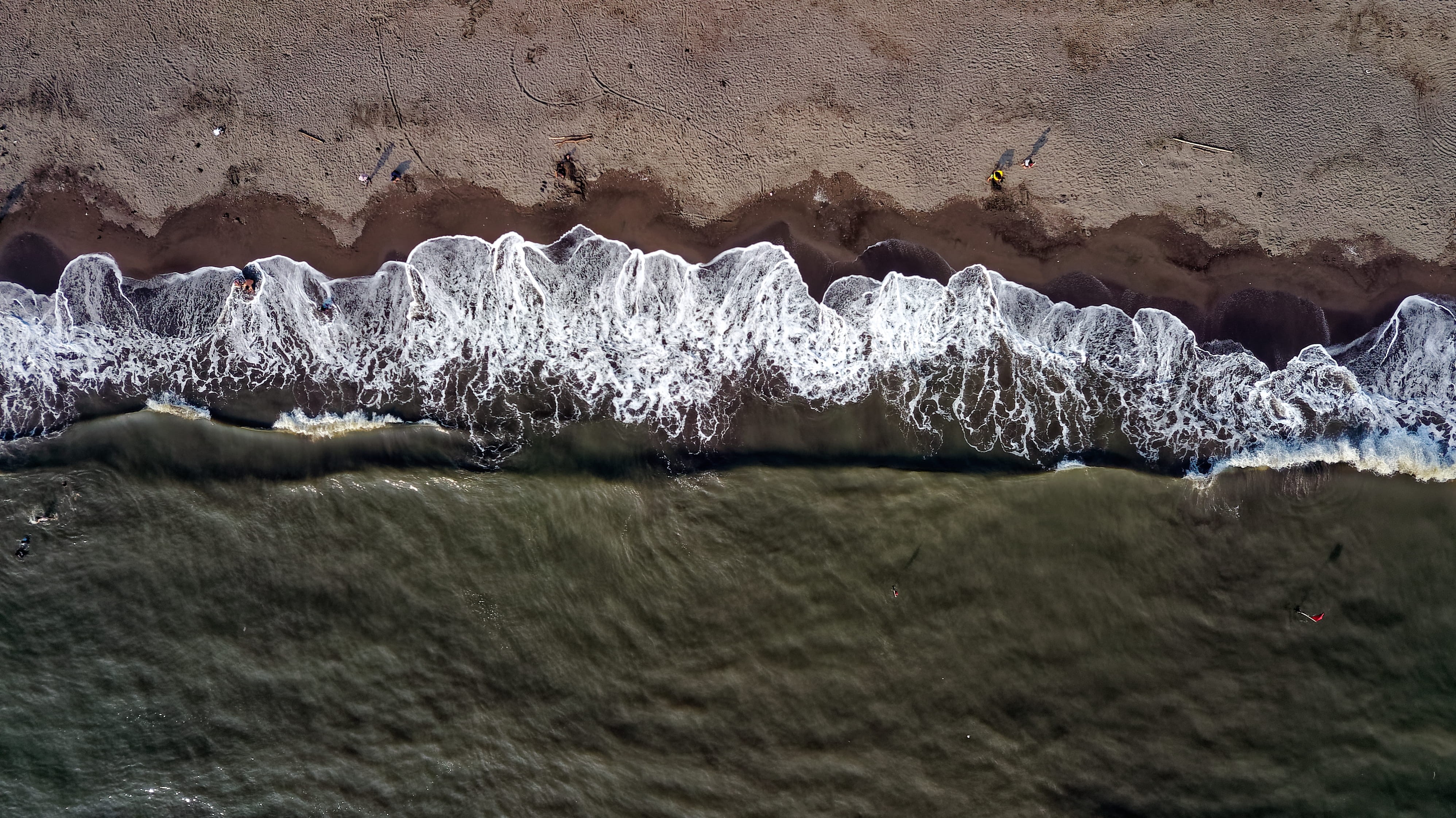 outdoors, coastline, nature, landscape, close-up, scenic, winter, tranquility, melting, aerial shot, beauty in nature, snow, drone cam, land, day, flowing water, HD Wallpaper