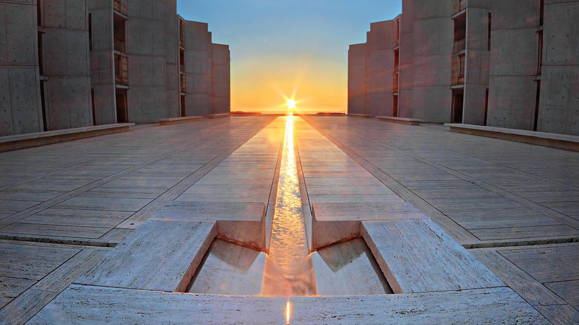 equinox, architecture, direction, lens flare, building, orange color, travel destinations, sunset, city, built structure, salk, wood - material, nature, HD Wallpaper
