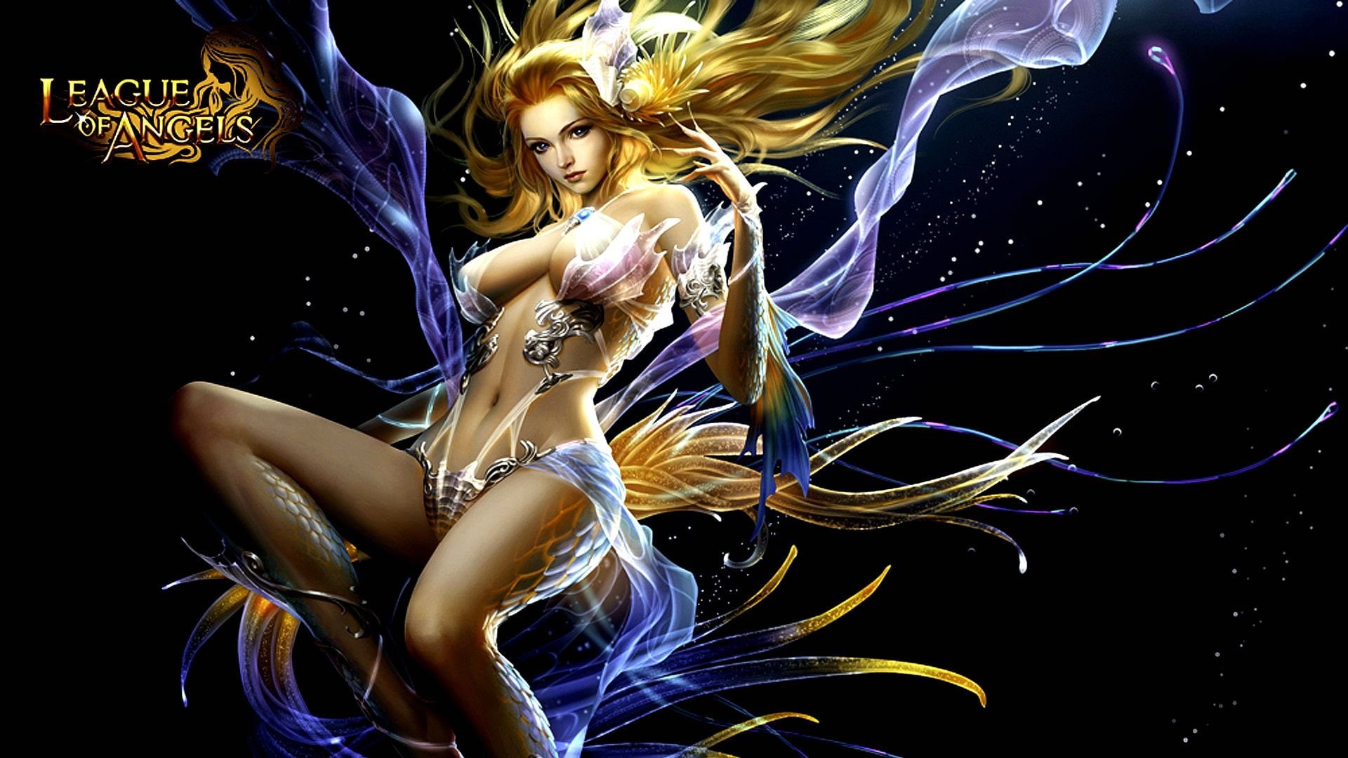 fantasy, angel, league, game, 1080P, of, angels, 1920x1080 px, warrior, Loa, HD Wallpaper