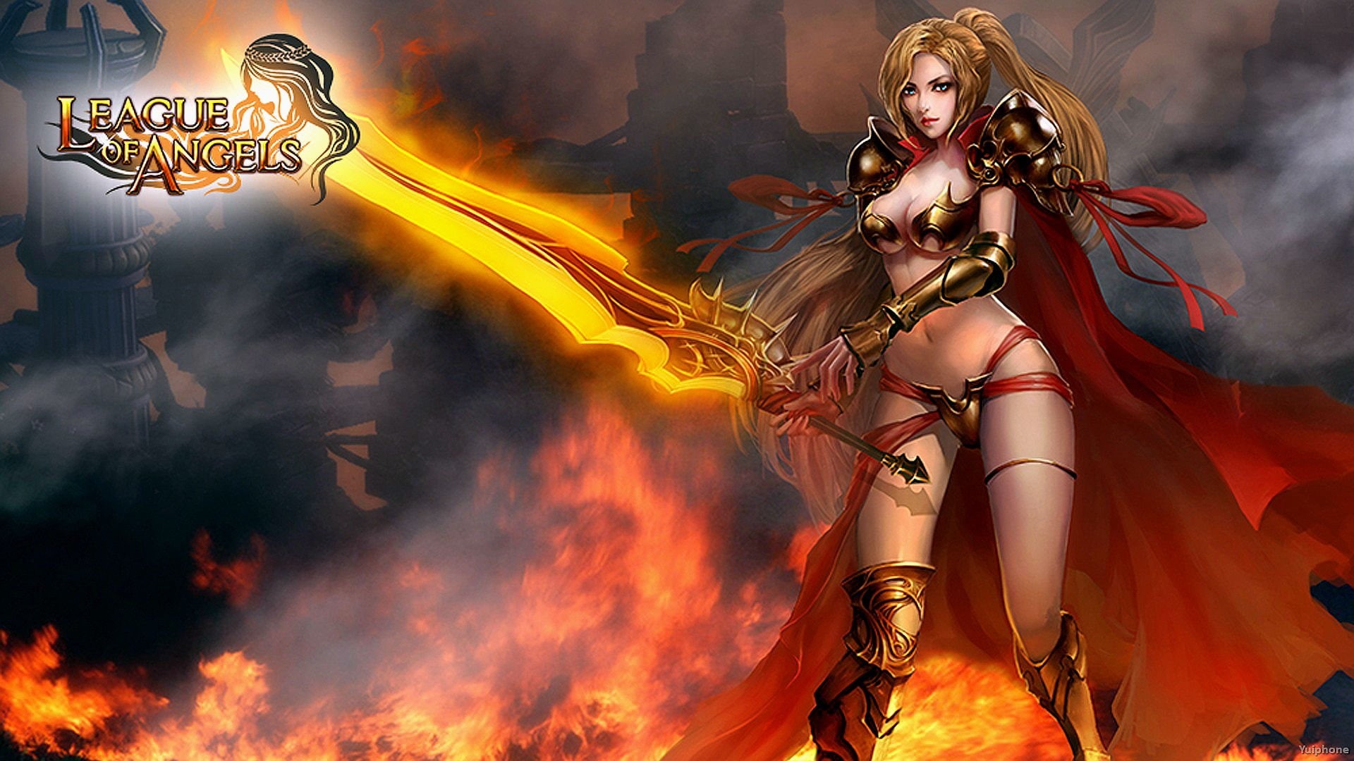angel, 1080P, Loa, game, angels, 21, of, league, warrior, fantasy, HD Wallpaper