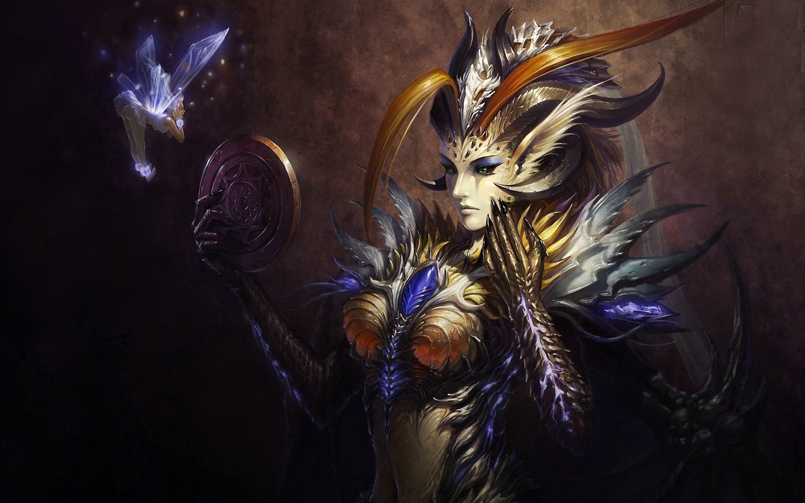 angels, video, desktop, league, game, backgrounds, horns, fantasy, 2K, girl, demon, HD Wallpaper