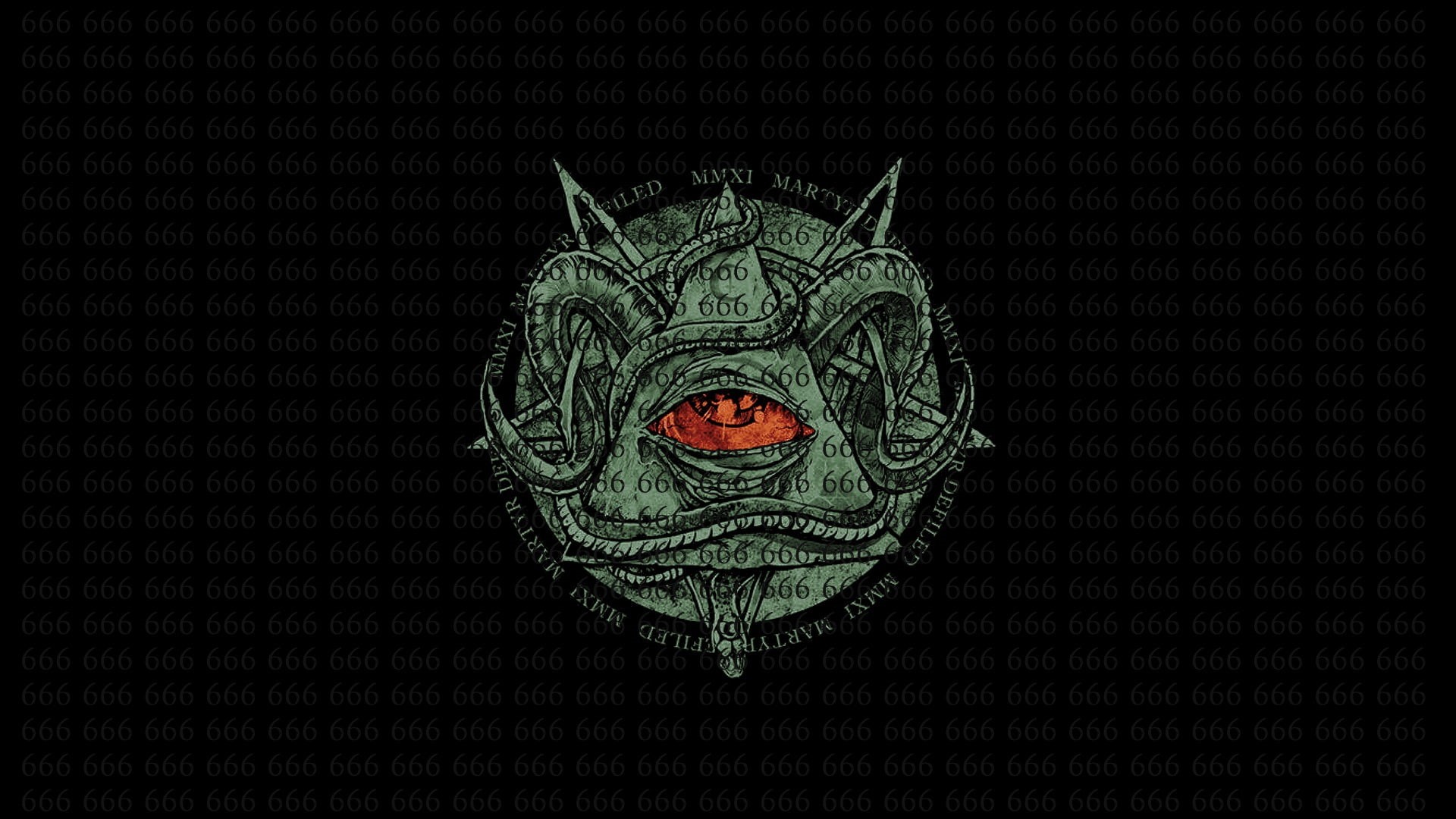 artwork, the all seeing eye, numbers, red eyes, pentagram, black background, Illuminati, 1080P, HD Wallpaper