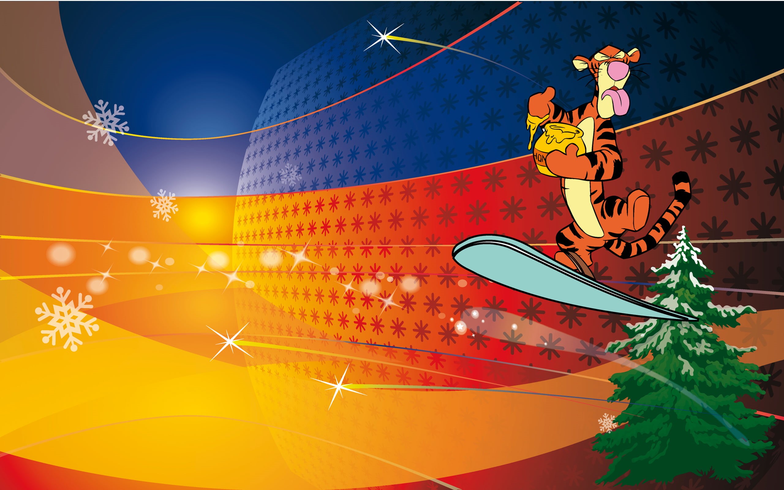 amusement park ride, no people, arts culture and entertainment, disney, night, tigger, sky, illustration, building, outdoors, lighting equipment, built structure, HD Wallpaper
