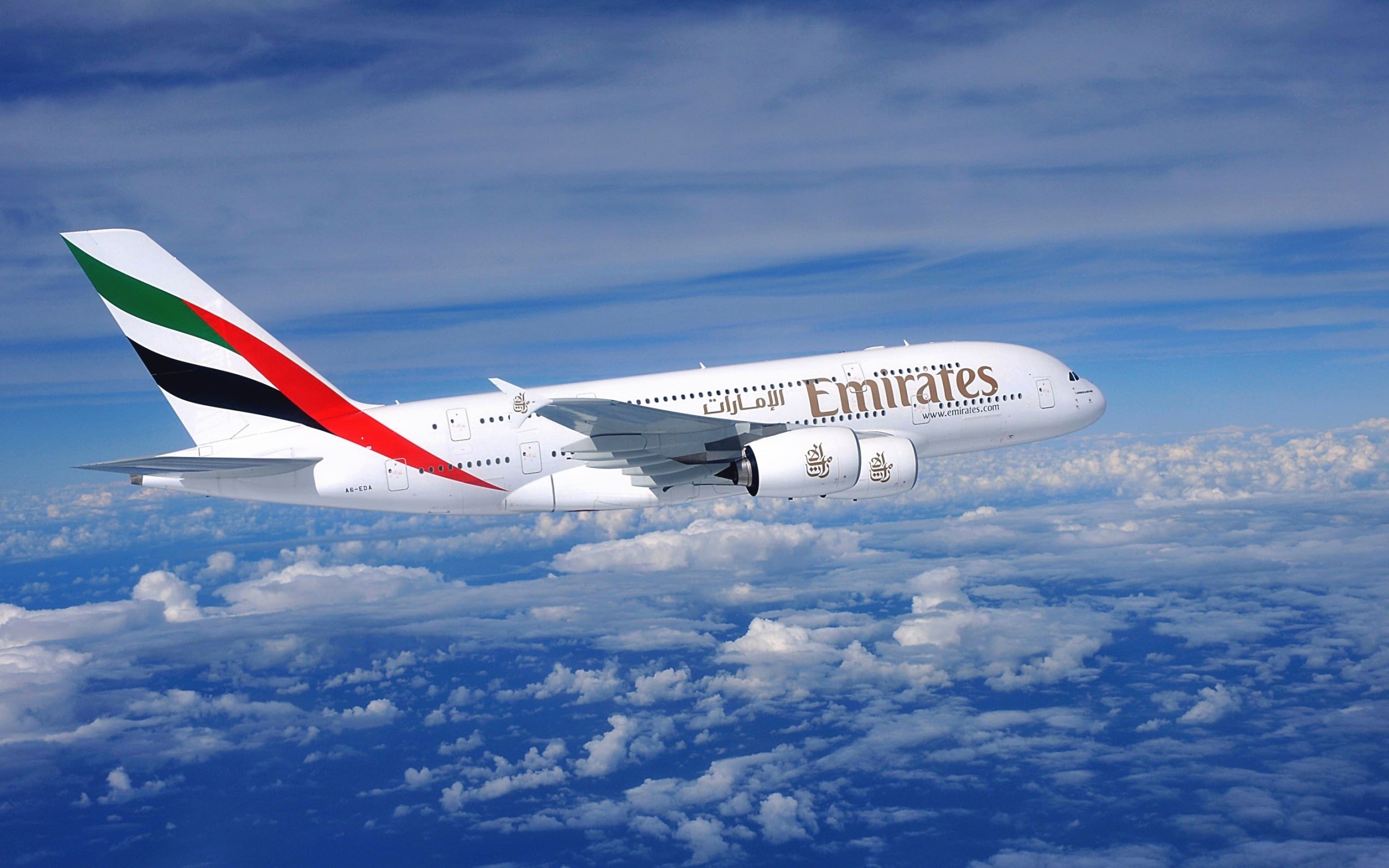airline, emirates, Airbus A380, 2K, HD Wallpaper