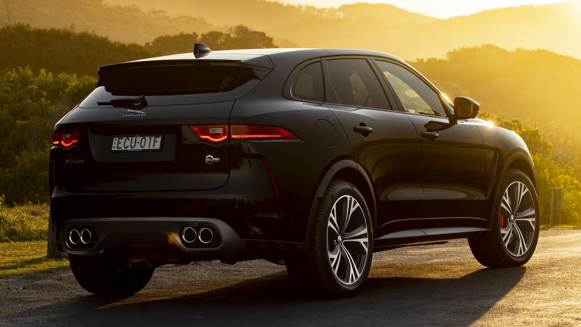 Compact Car, Car, Jaguar, Crossover Car, SUV, 1080P, Jaguar F-Pace SVR, Black Car, HD Wallpaper