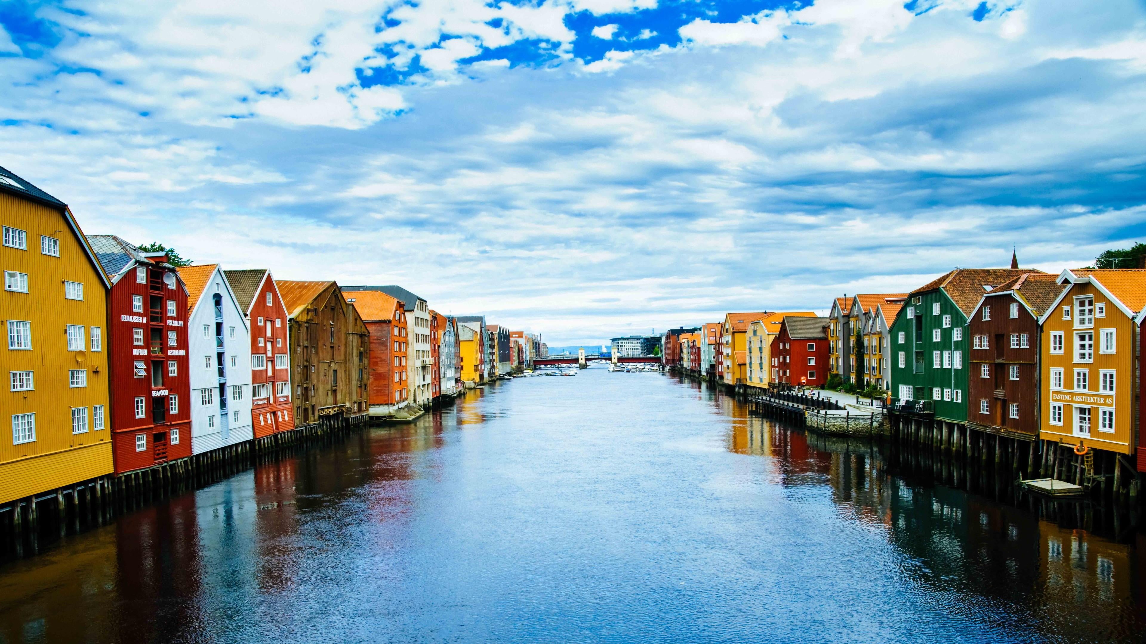 canal, tourist attraction, nature, waterfront, water, outdoors, building exterior, diminishing perspective, houses, river, reflection, no people, europe, HD Wallpaper